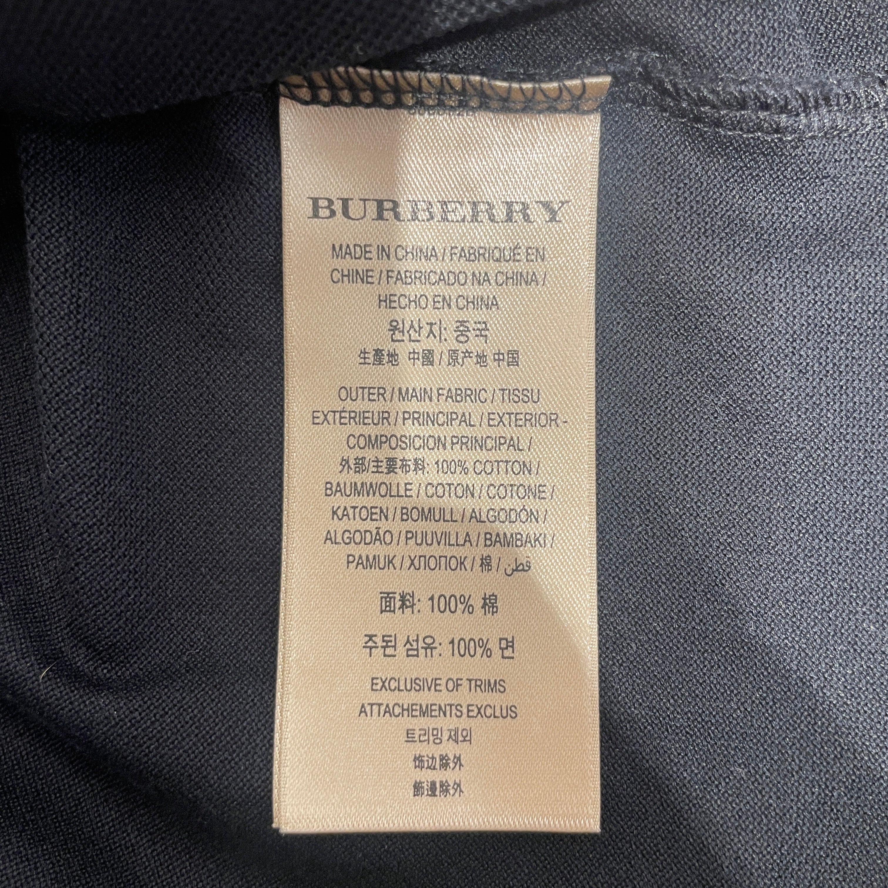 BURBERRY/Polo Shirt/L/Cotton/BLK/ view 4