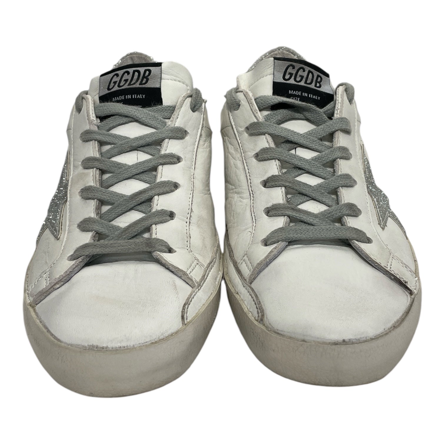 GOLDEN GOOSE/Low-Sneakers/EU 38/Leather/WHT/glitter star view 4