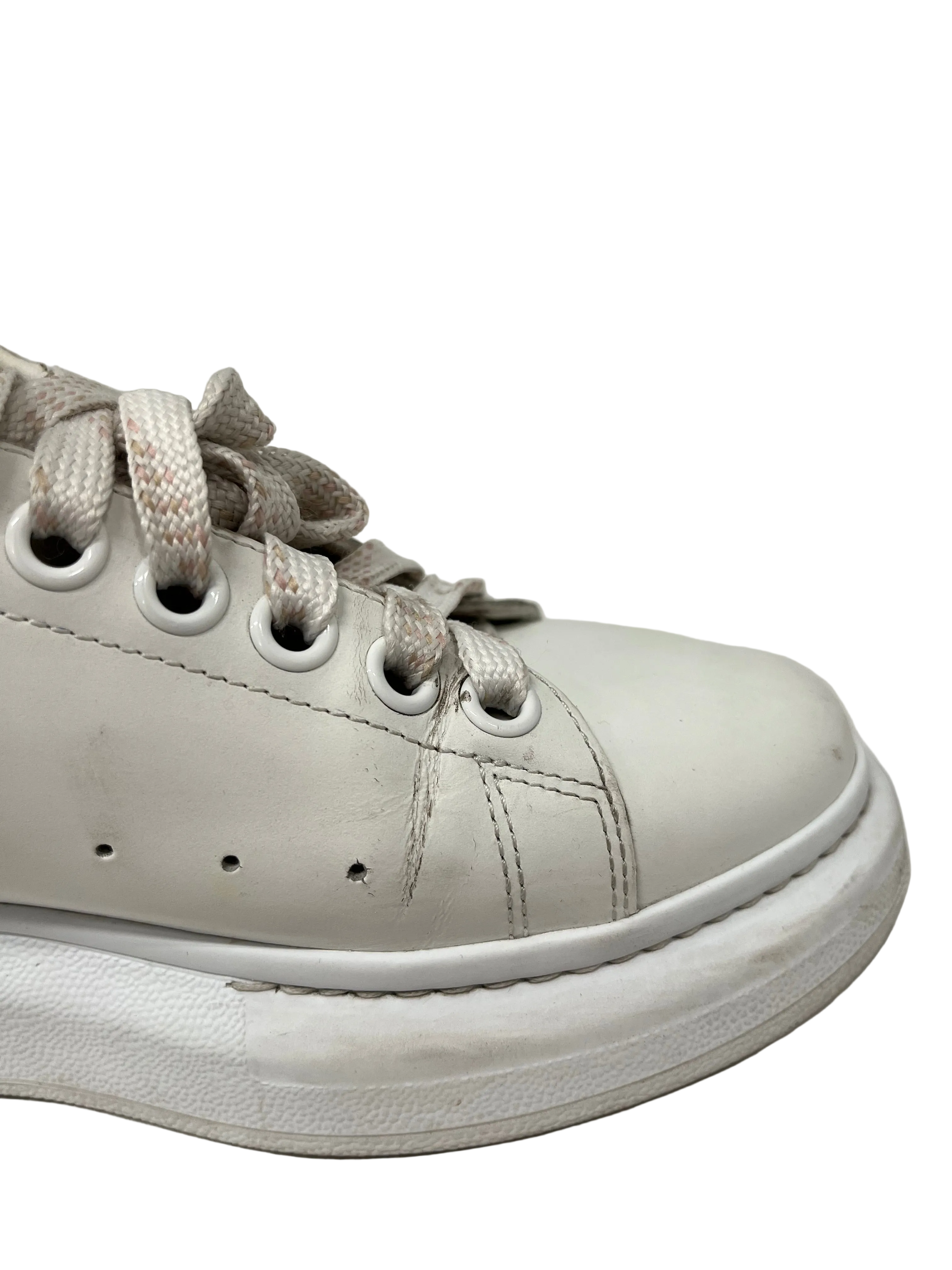 Alexander McQueen/Low-Sneakers/EU 38.5/Leather/WHT/Chunky Heel/OVERSIZED LEATHER SNEAKER view 4