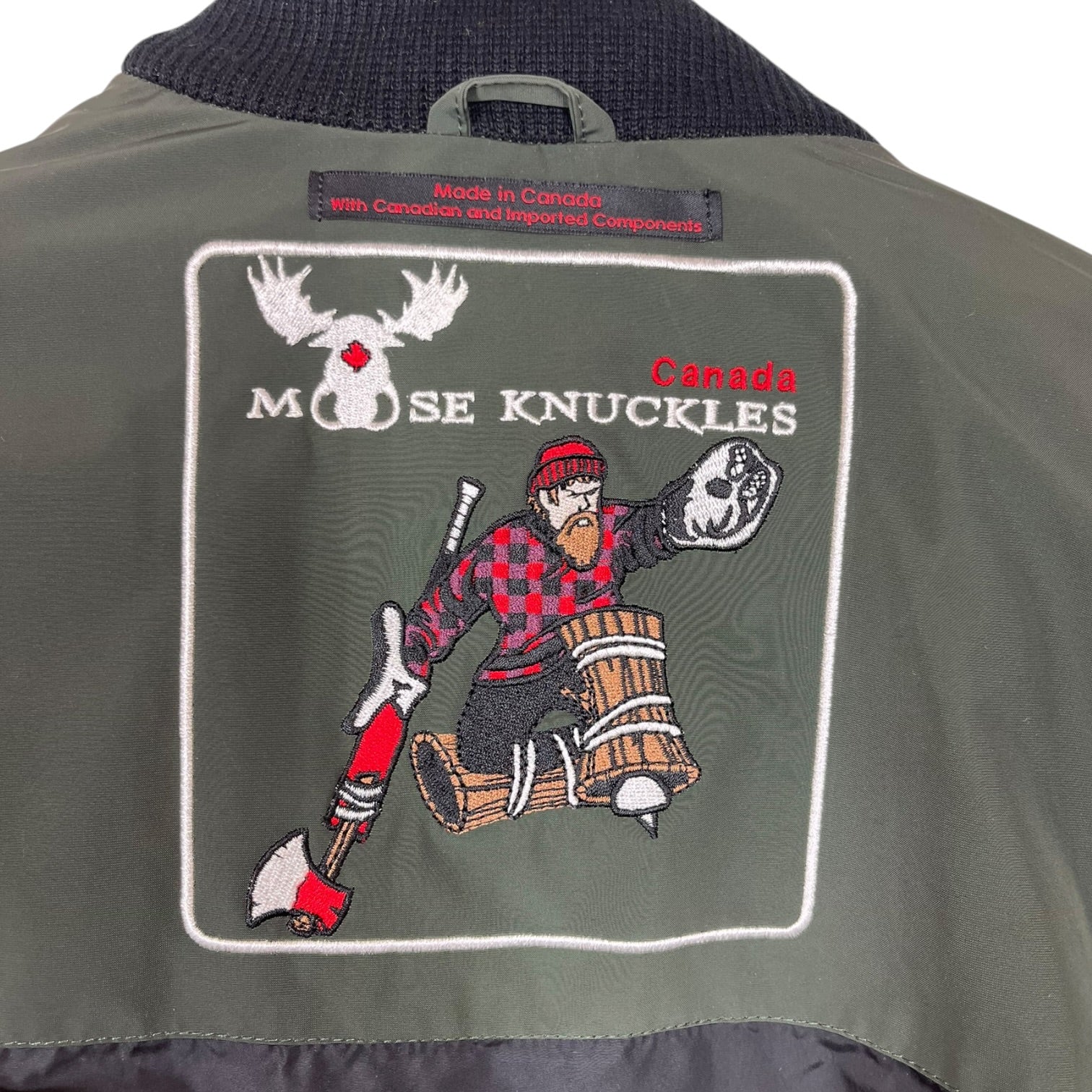MOOSE KNUCKLES/Puffer Jkt/XS/Nylon/GRN/DOWN JKT W/ FUR TRIM HOOD view 4