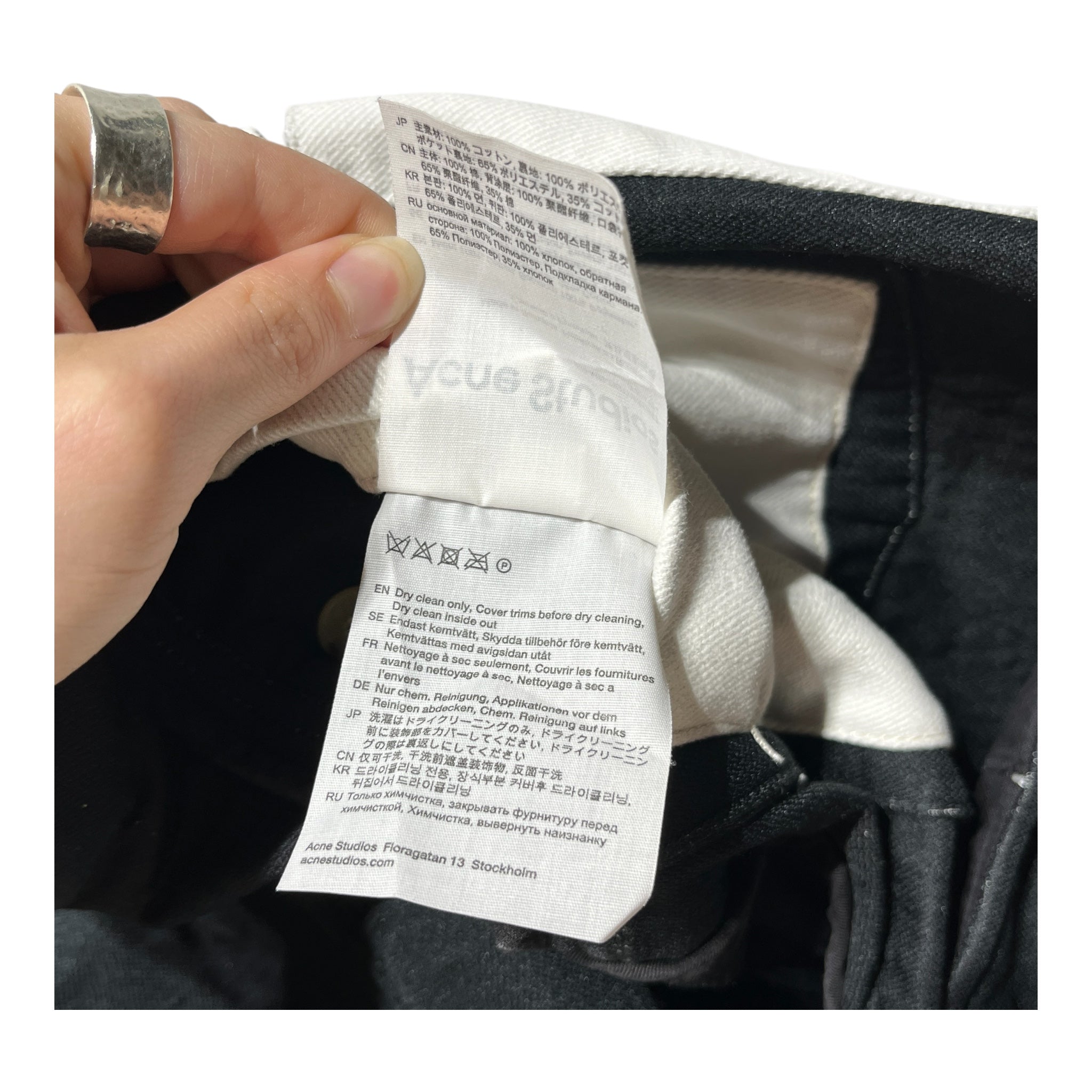 Acne Studios/Denim Jkt/52/Cotton/WHT/magnite twill work jacket view 4