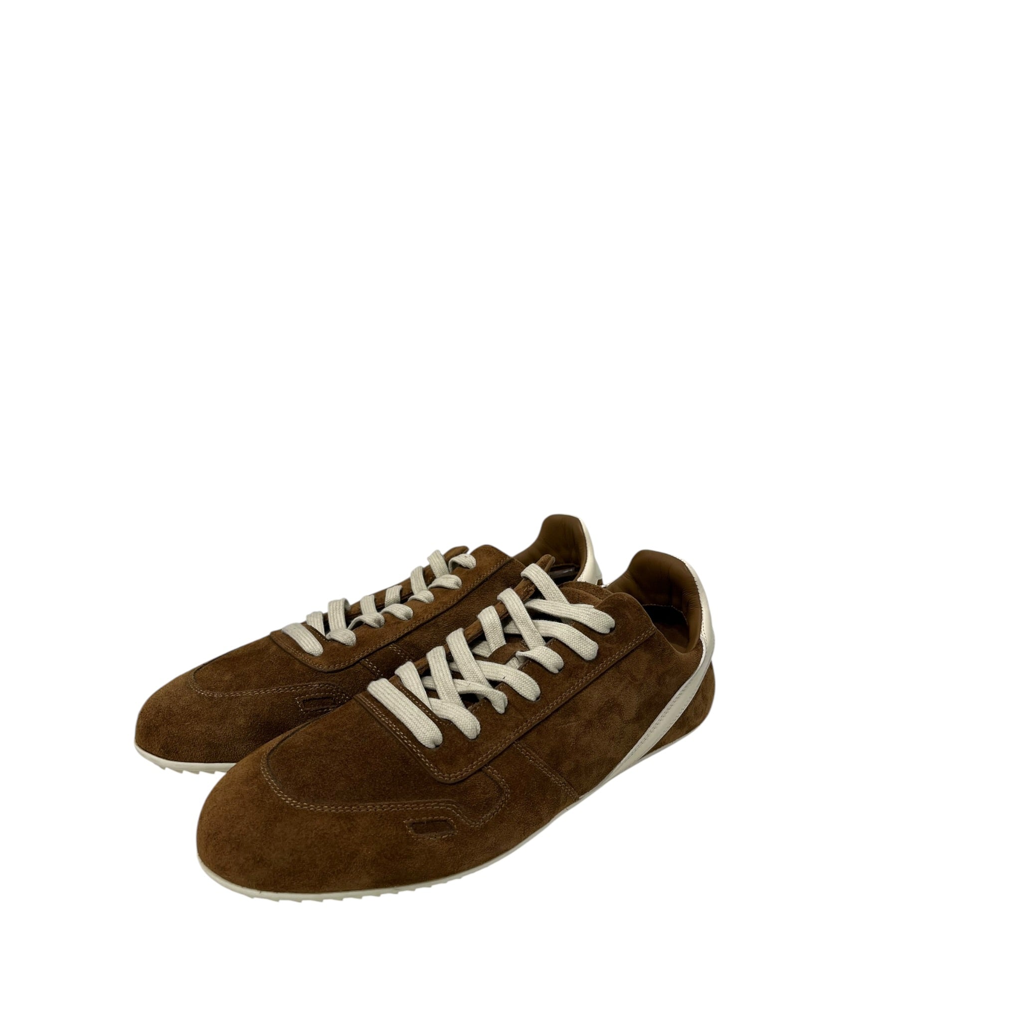Rick Owens/Low-Sneakers/EU 41/Suede/CML/minimal sneaker white trim view 2