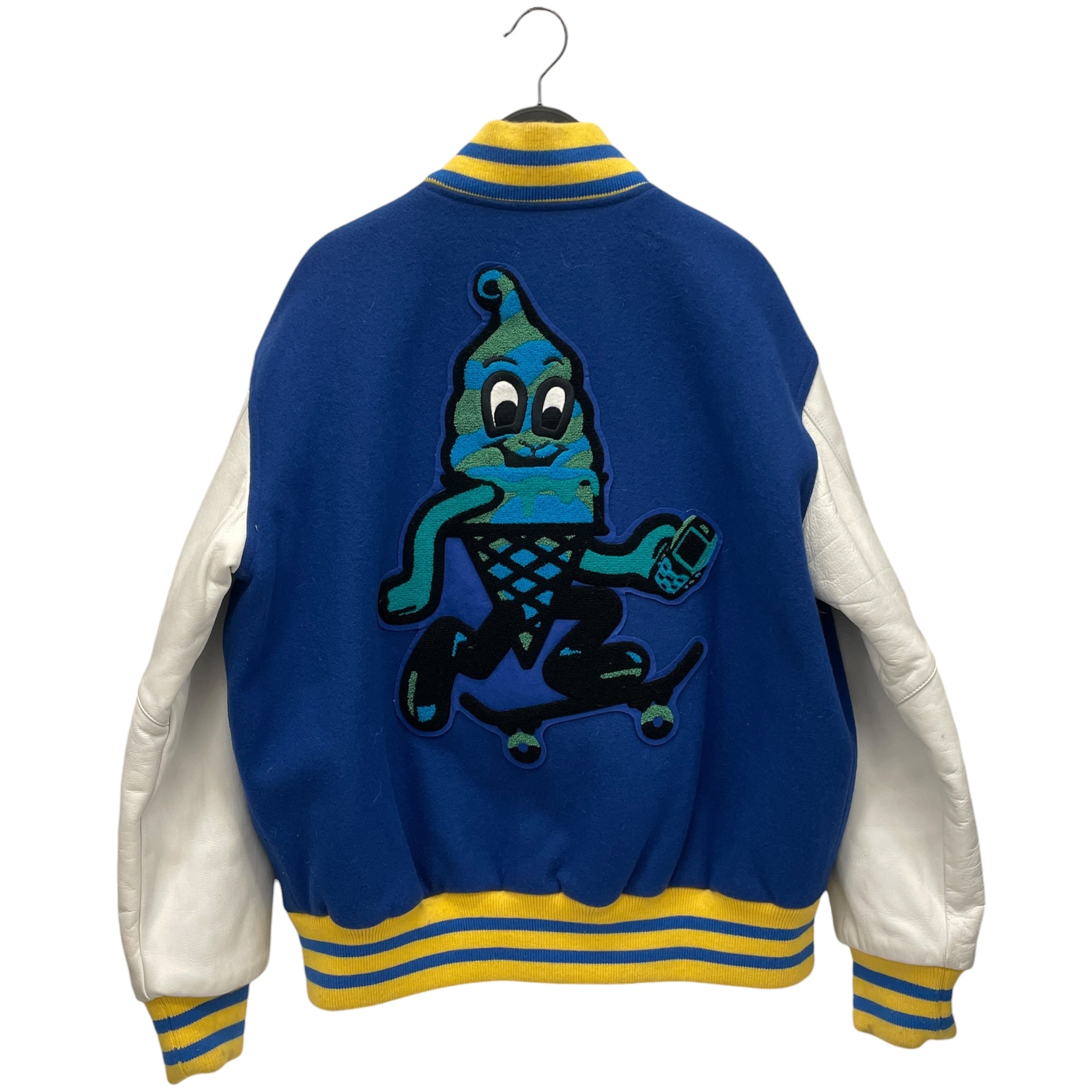 BILLIONAIRE BOYS CLUB/Baseball Jkt/M/Wool/BLU/VINTAGE SKATE CONE VARSITY view 2