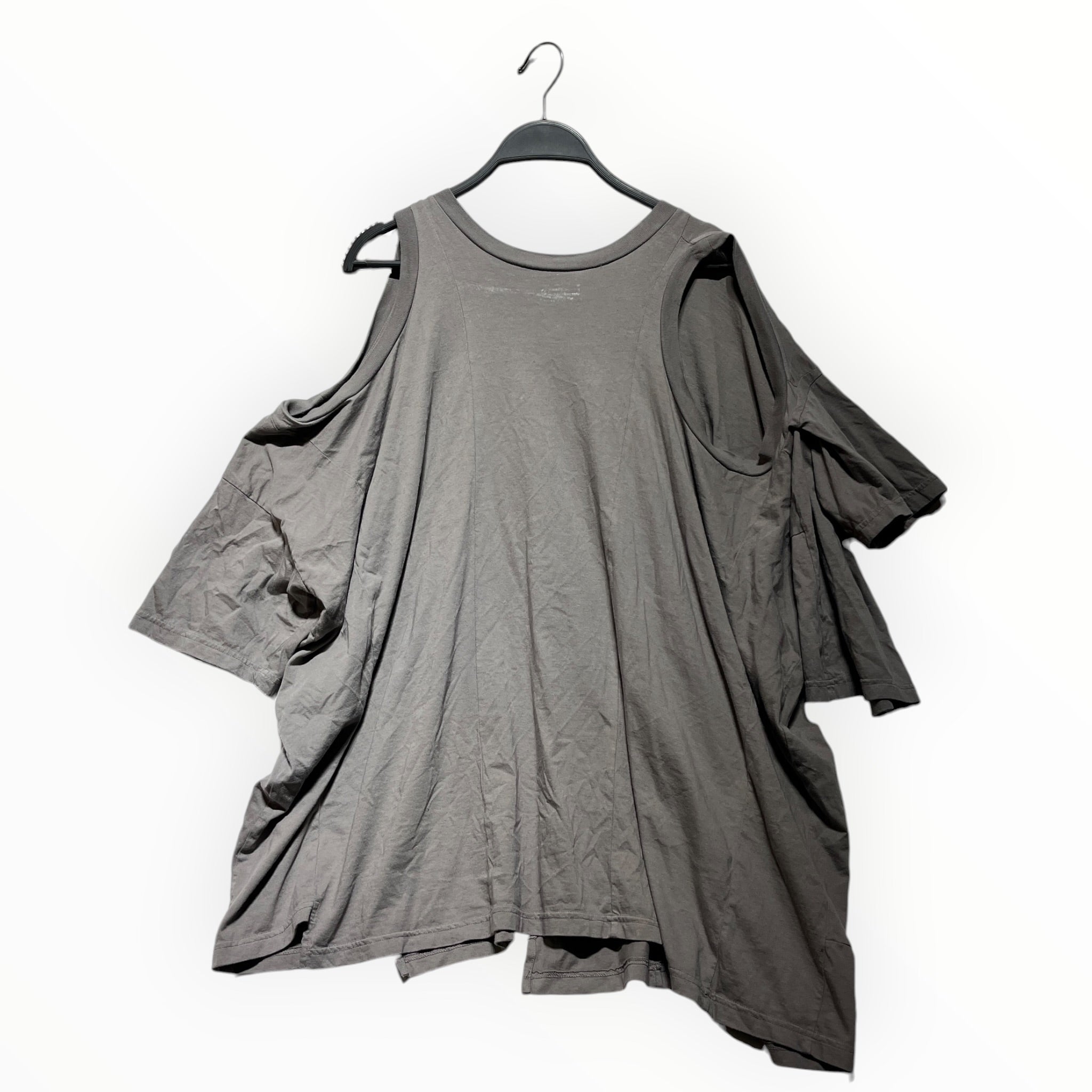 Maison Margiela/3|4 T-Shirt/S/Cotton/GRY/HOLES IN SHOULDERS view 1