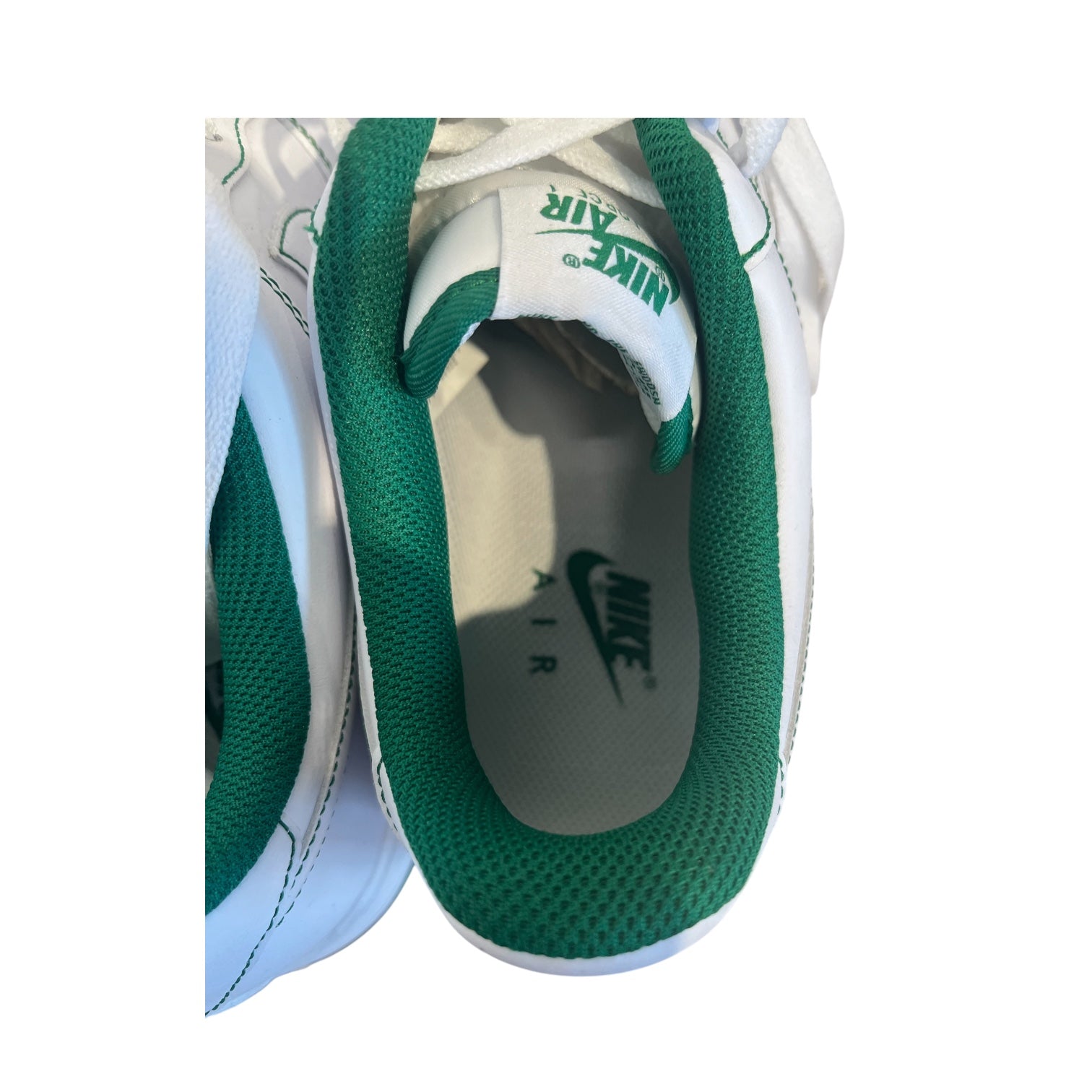 NIKE/Low-Sneakers/US 10/WHT/green stitching view 3