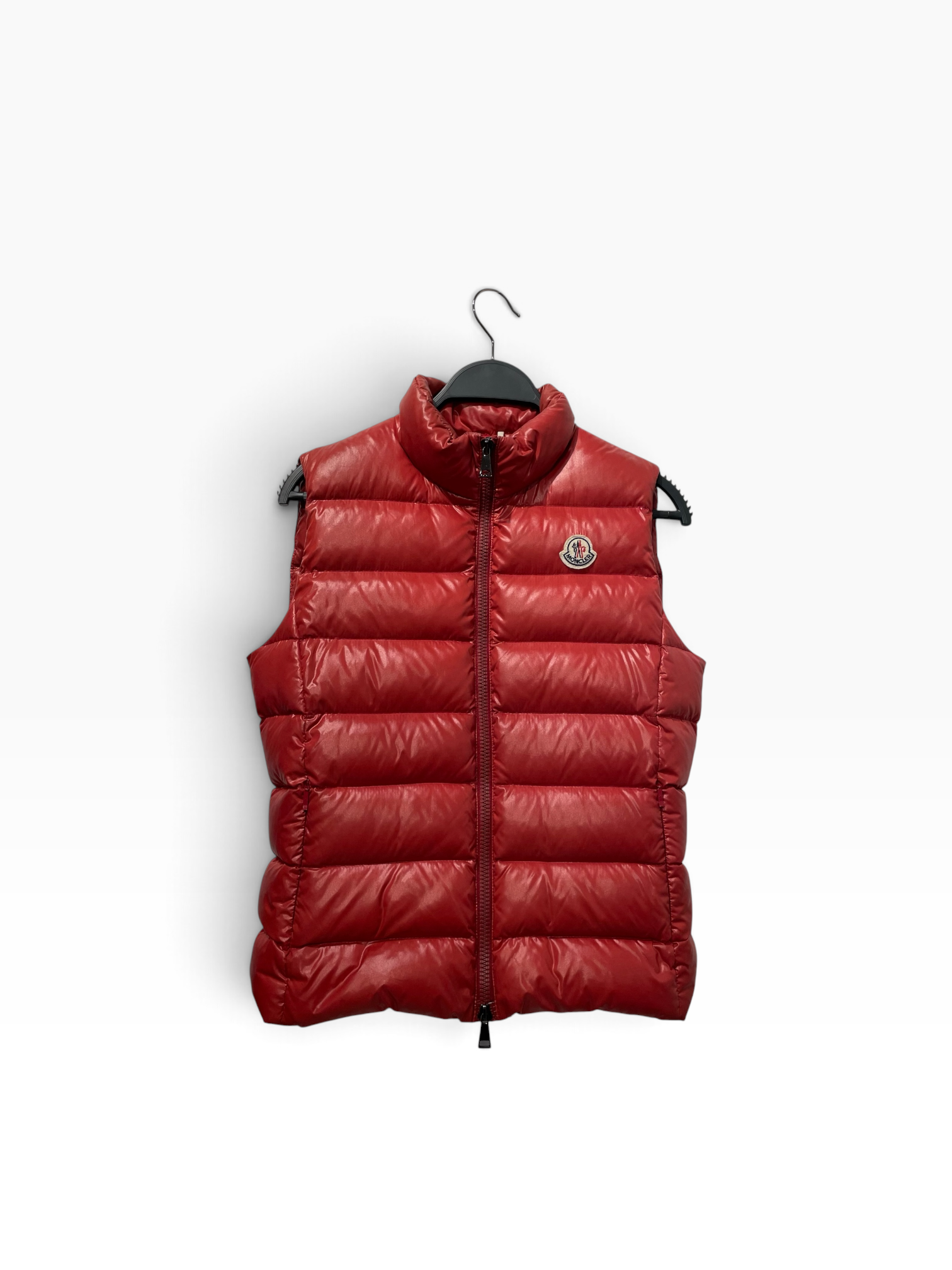 MONCLER/Puffer Vest/S/Nylon/RED/ghany gilet view 1