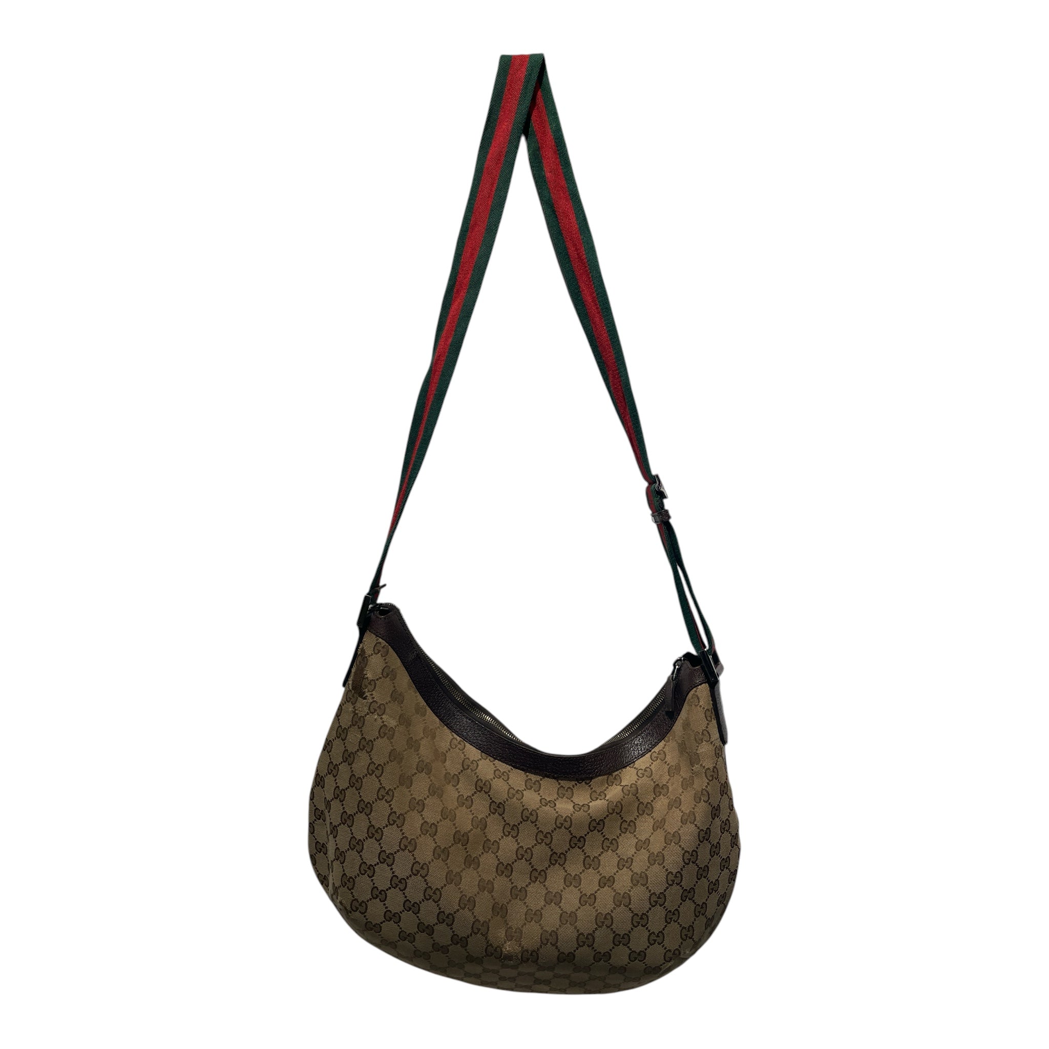 GUCCI/Hand Bag/Monogram/Cotton/BEG/HALF MOON view 2