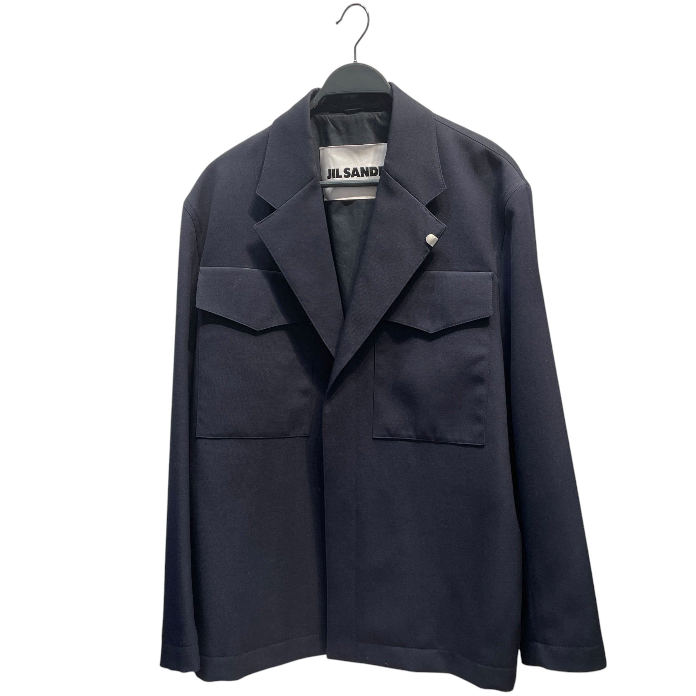 JIL SANDER/Coat/50/Cotton/NVY/ view 1