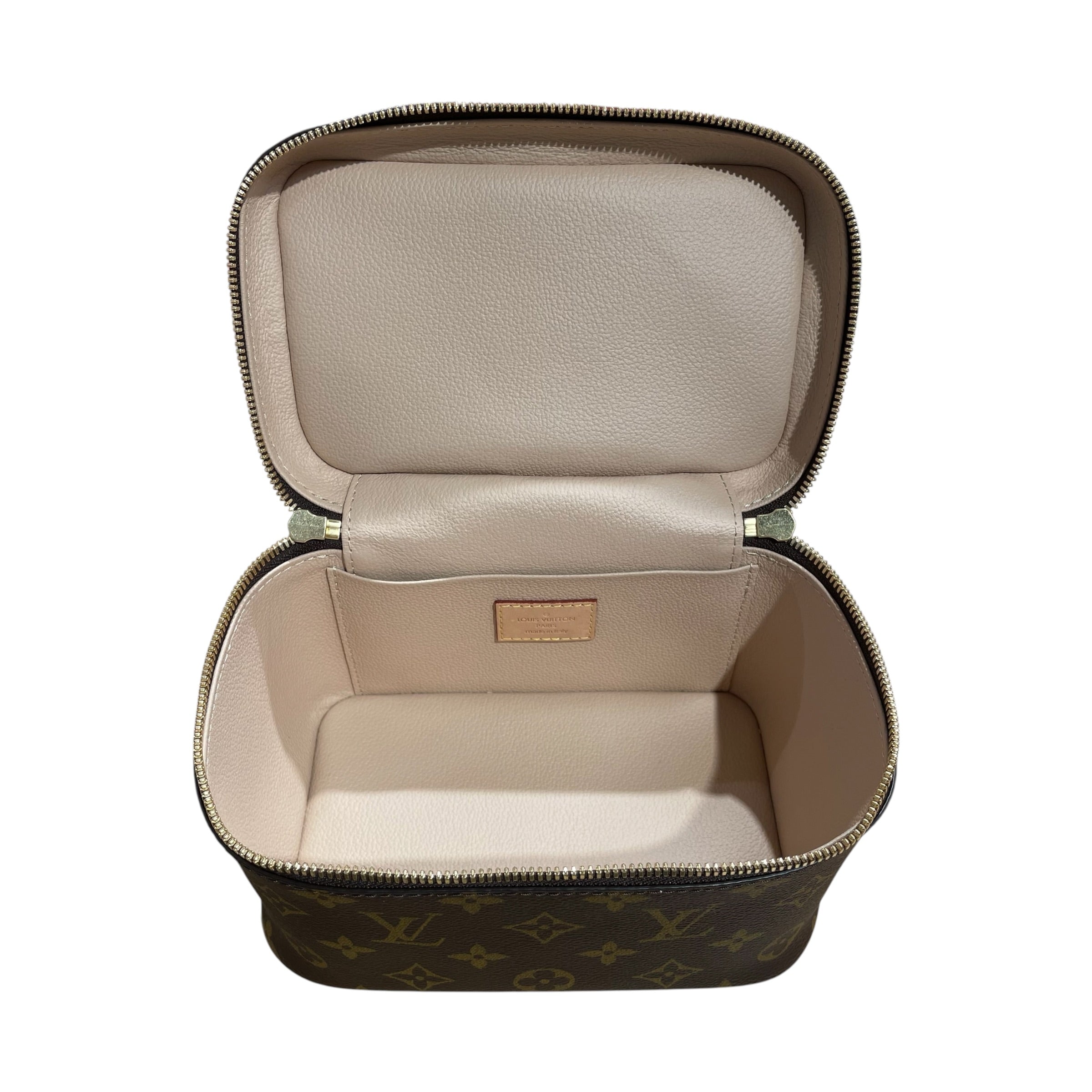 LOUIS VUITTON/Bag/Monogram/Leather/BRW/vanty case view 4