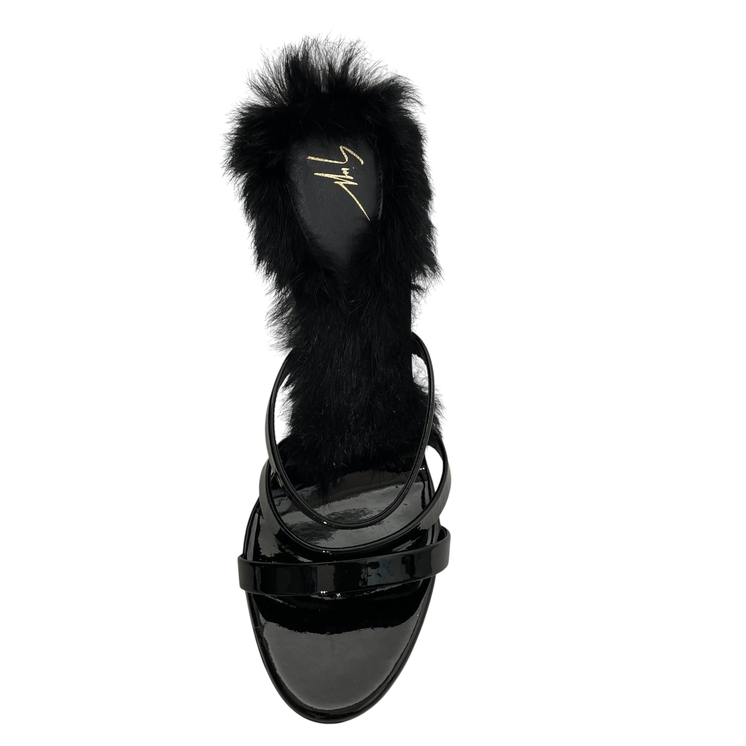 GIUSEPPE ZANOTTI DESIGN/Heels/EU 39/Fake Fur/BLK/Open-Toe/ view 5