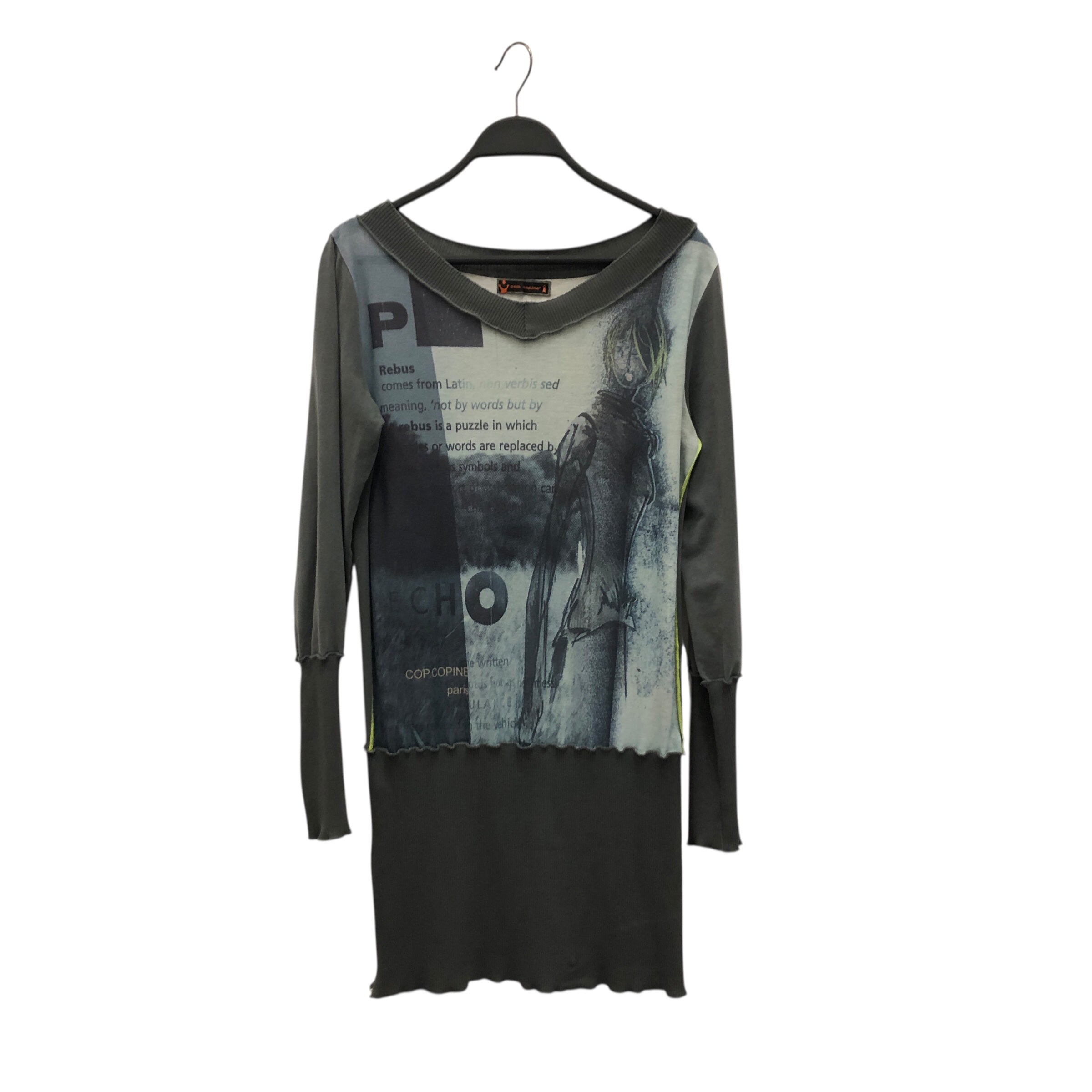 cop.copine/Sweatshirt/All Over Print/Cotton/GRY/blue grey green view 1