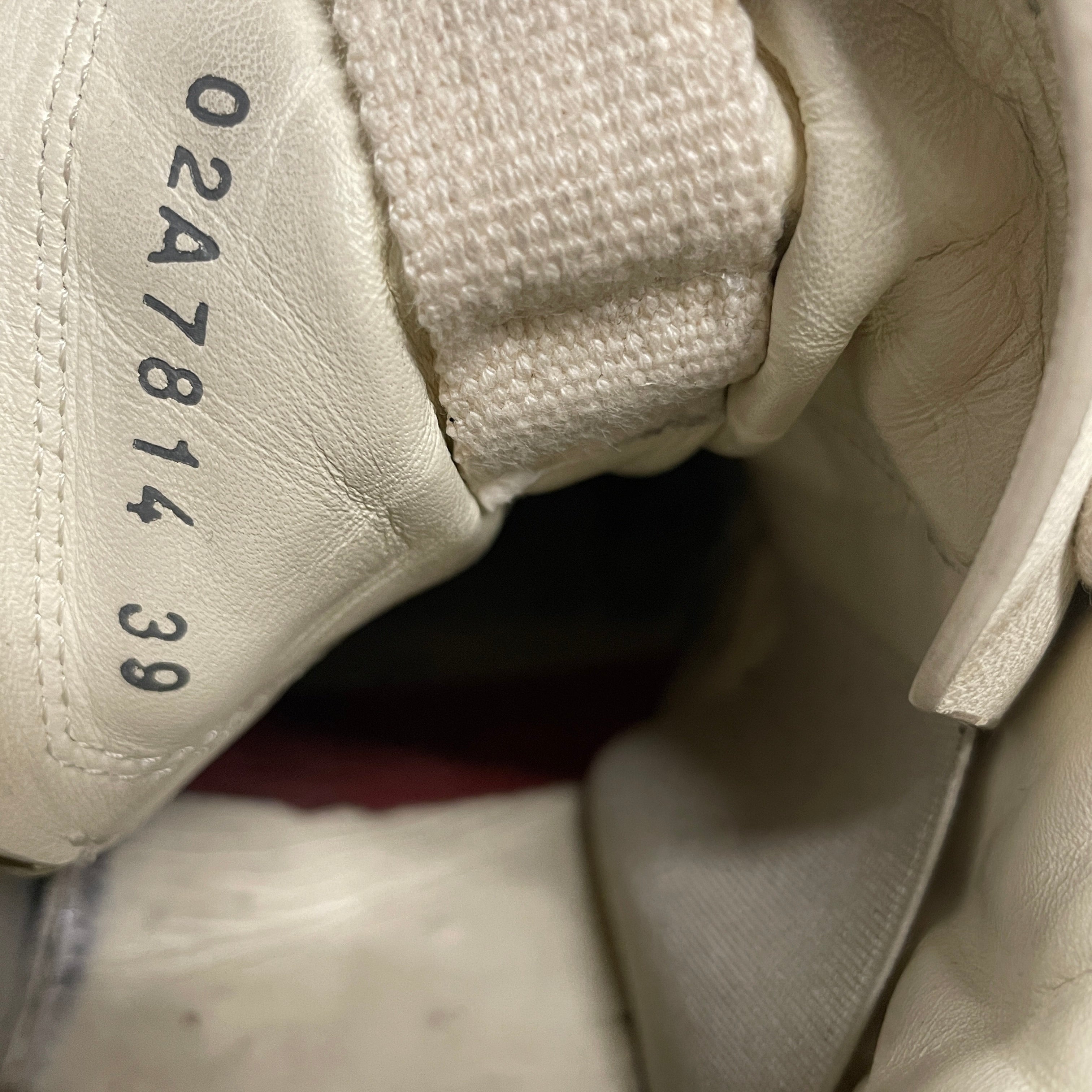 Rick Owens/Low-Sneakers/US 7.5/Leather/WHT/GETH RUNNER/WHT/BLK view 3
