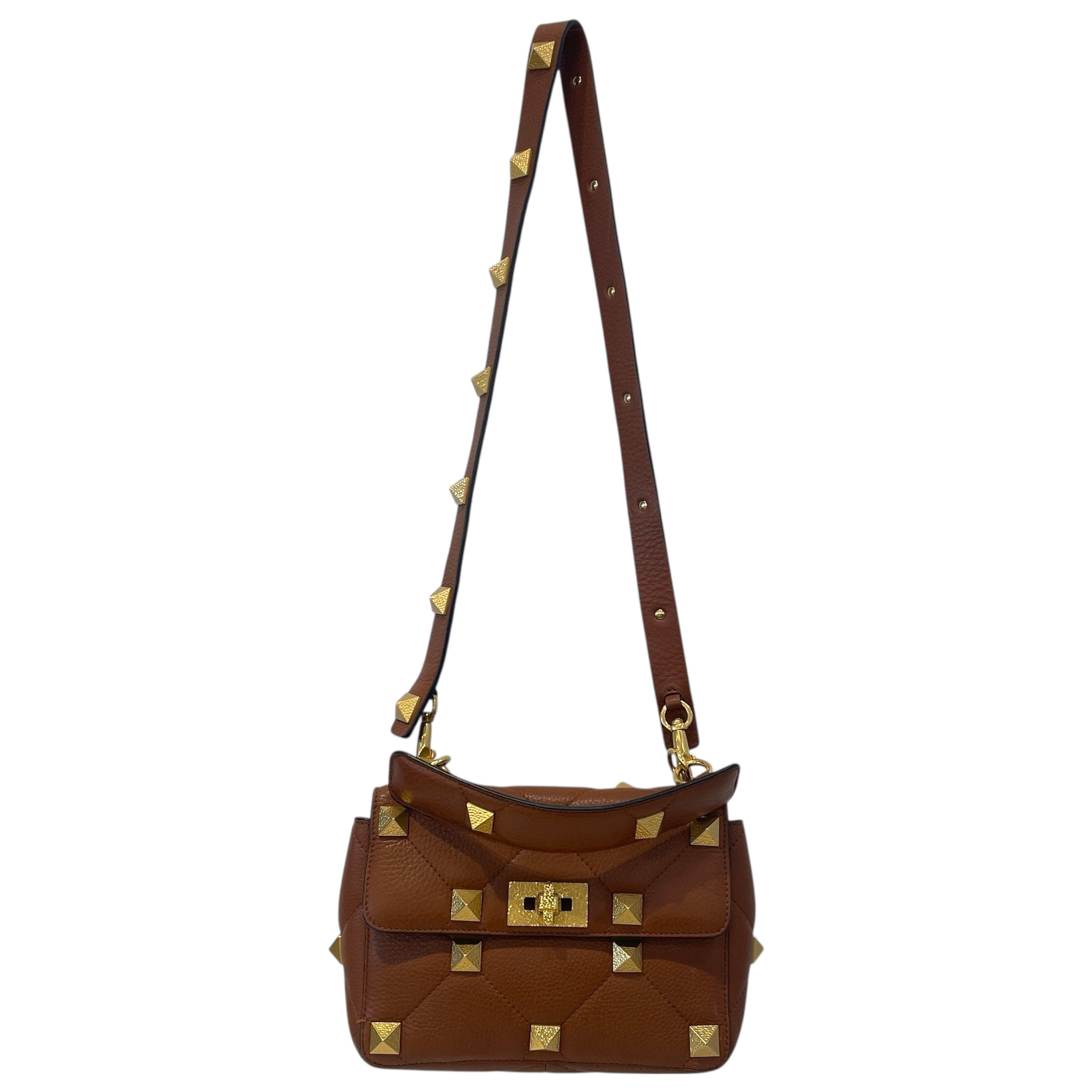VALENTINO/Cross Body Bag/M/Leather/BRW/Grained CalfSkin view 1