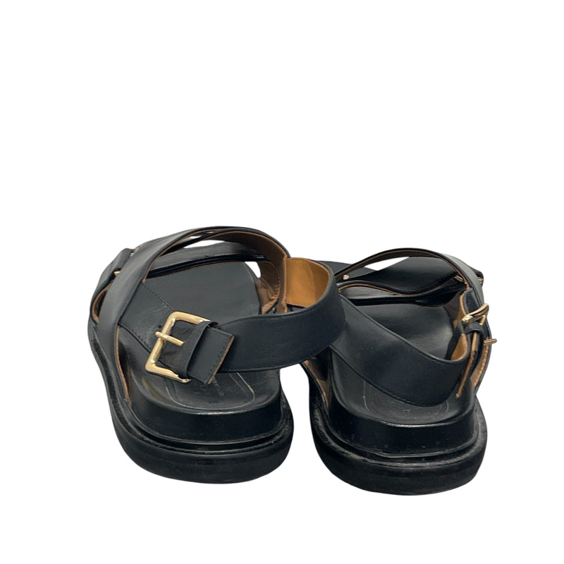 MARNI/Sandals/EU 41/Leather/BLK/