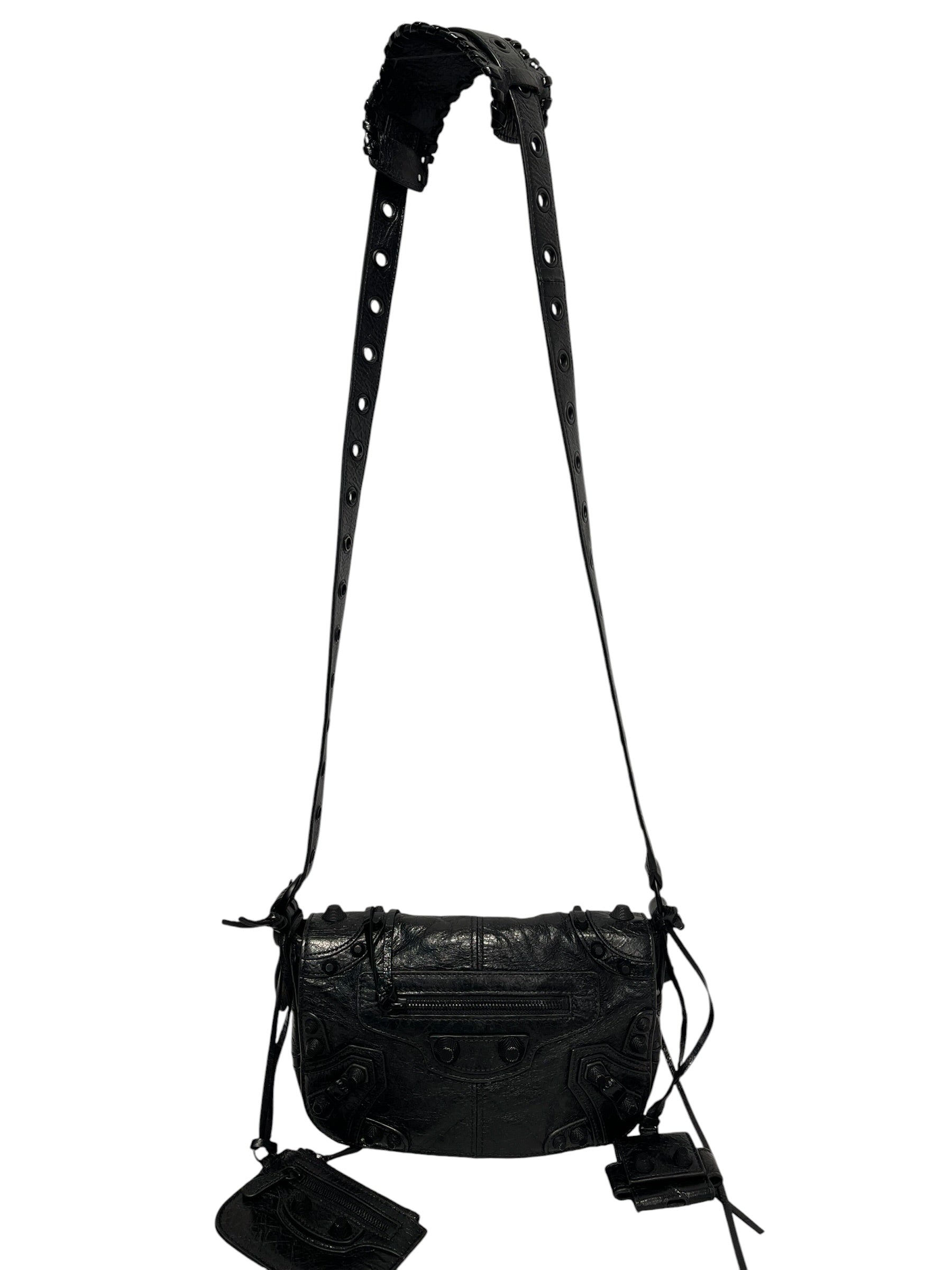 BALENCIAGA/Cross Body Bag/Lambskin/BLK/Le cagole xs flap Bag view 1