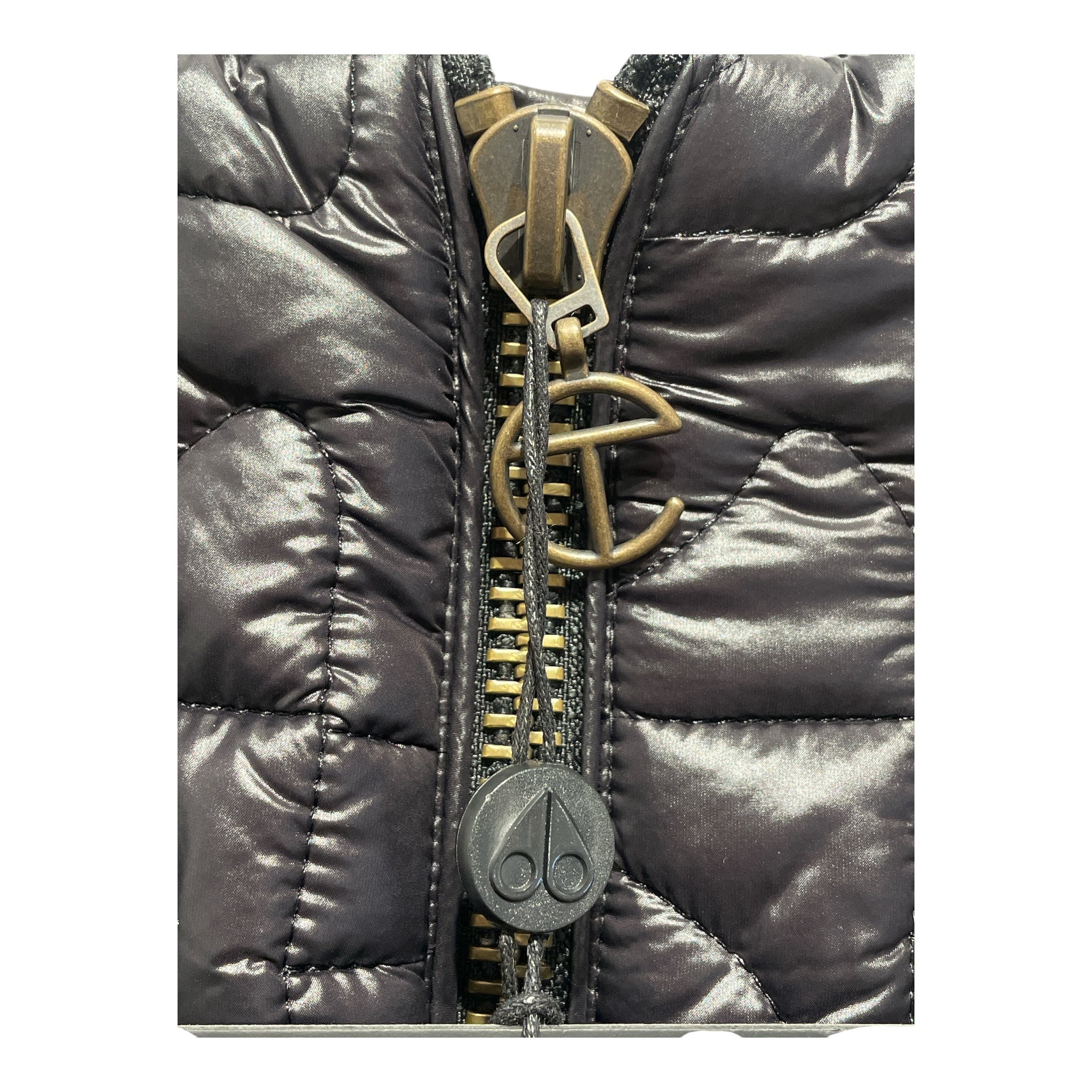 MOOSE KNUCKLES/Telfar/Bottoms/S/Nylon/BLK/fur/quilted brand logo view 4