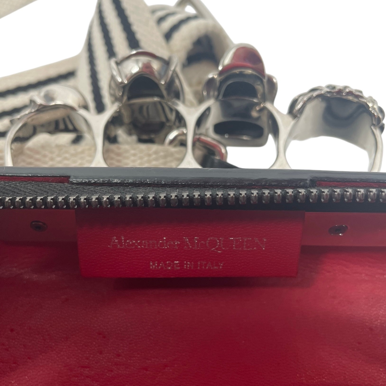 Alexander McQueen/Hand Bag/Leather/BLK/BRASS KNUCKLE view 3