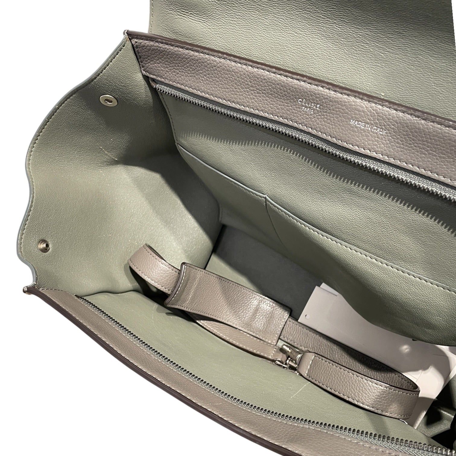 CELINE/Hand Bag/Leather/GRY/Trapeze Bag view 6
