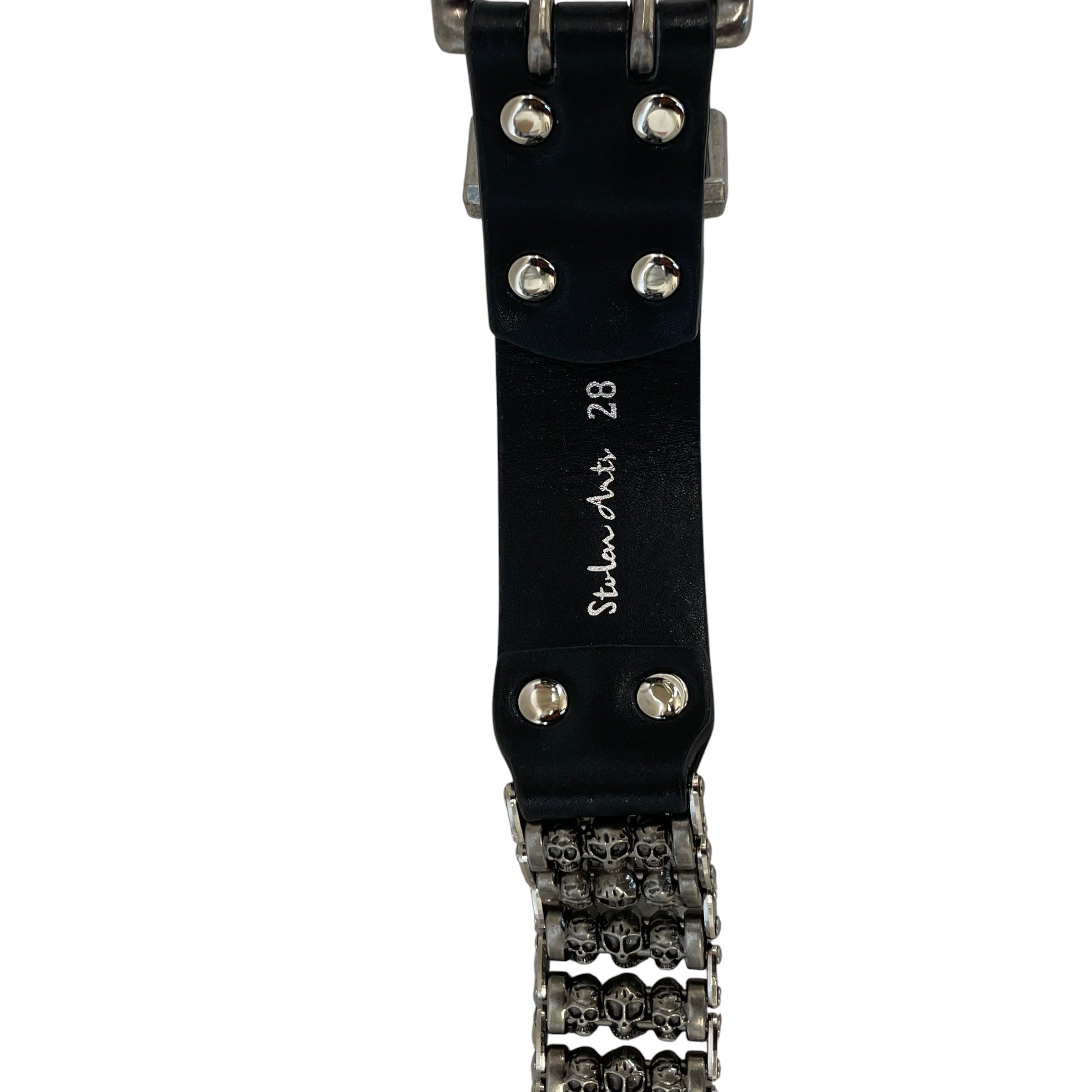 Stolen Arts/Belt/GRY/M's/skulls/gem eyes/blk belt view 4