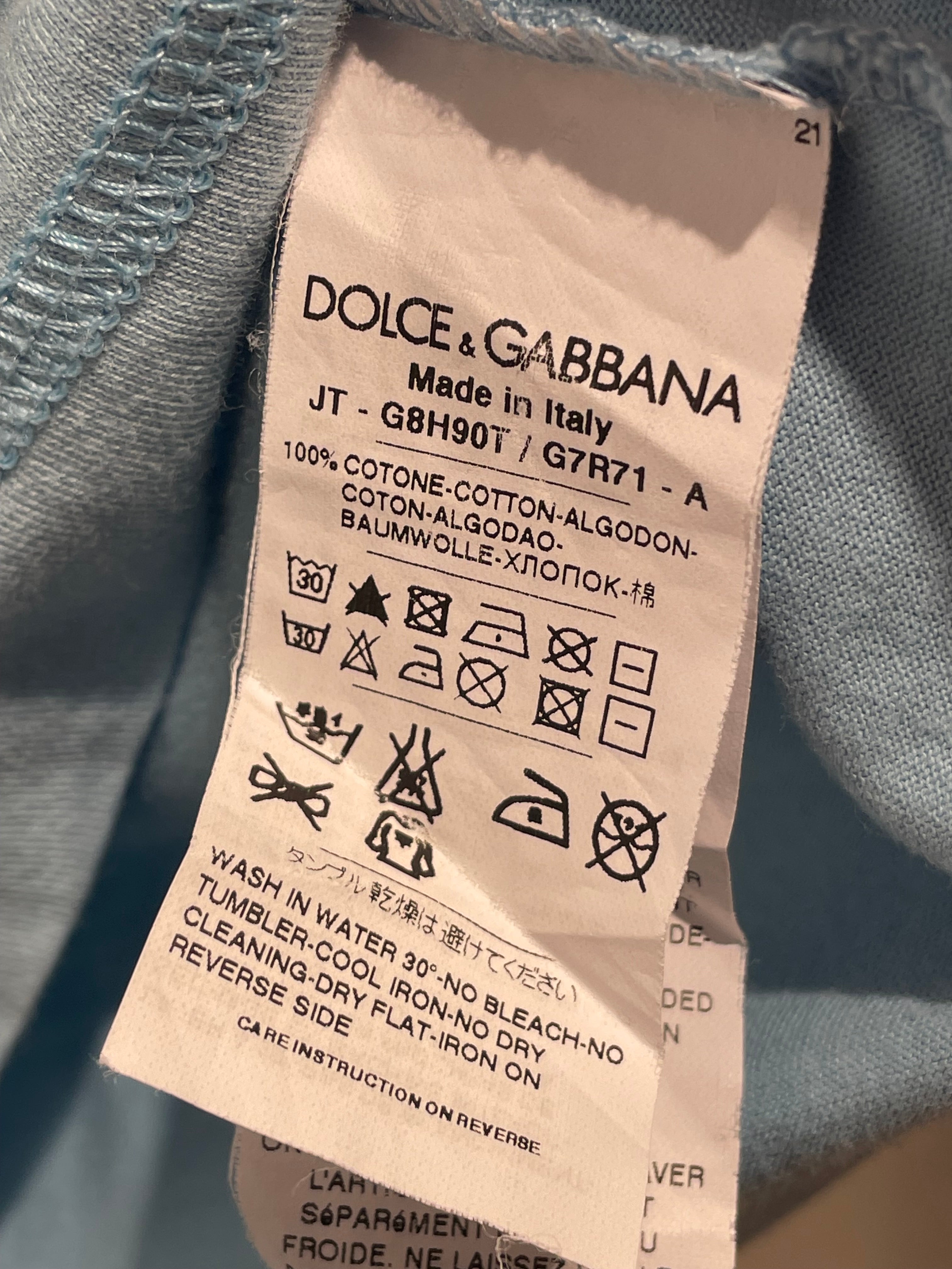 DOLCE&GABBANA/T-Shirt/48/Cotton/BLU/sex symbol view 4