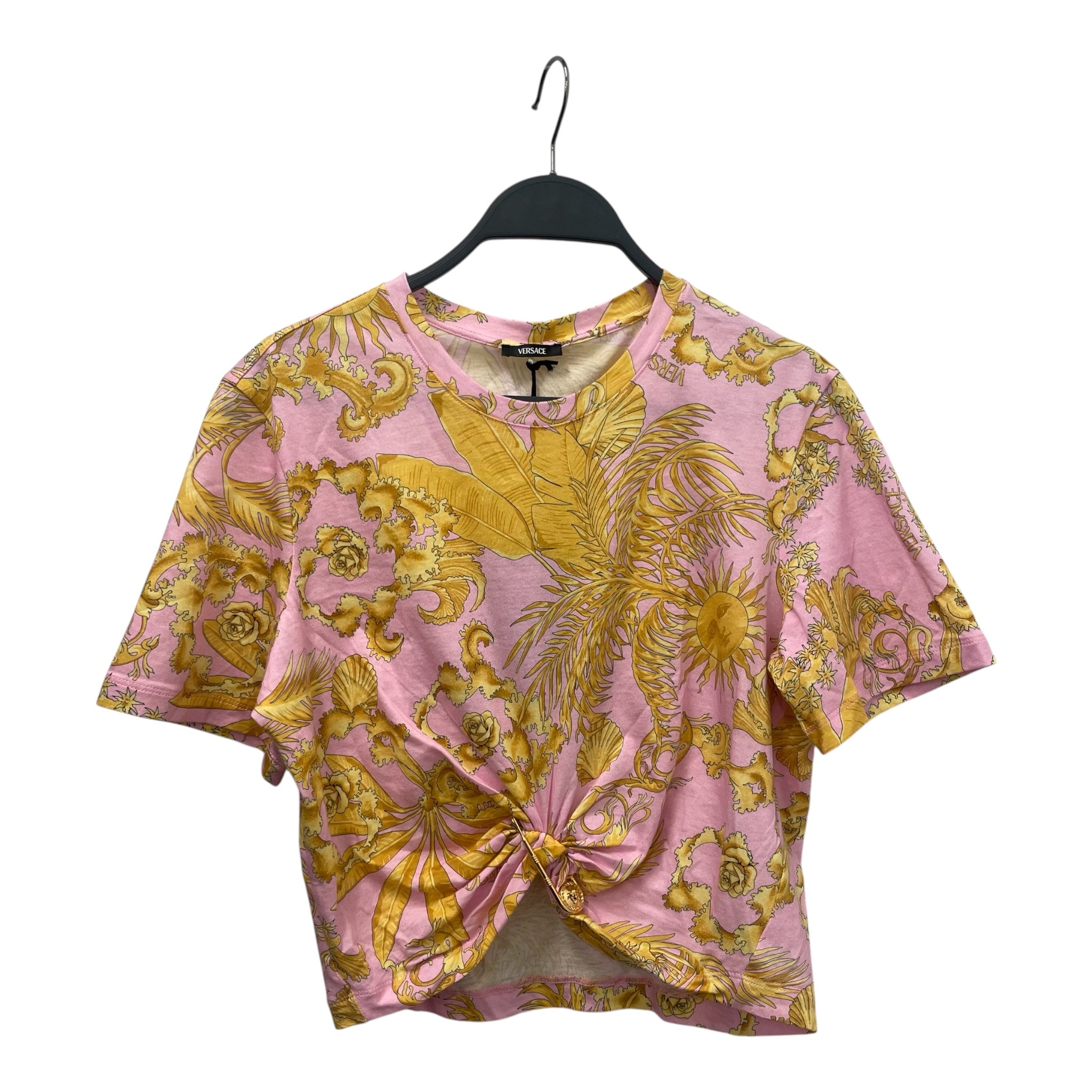 VERSACE/SS Cut & Sew/42/All Over Print/Polyester/PNK/GOLDSAFETYPIN view 1