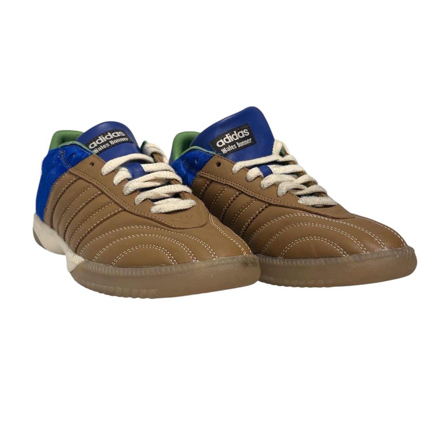 adidas/WALES BONNER/Low-Sneakers/US 10/Fur/BEG/BLUE FUR ON BACK GREEN IN view 1