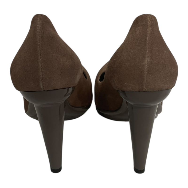 BOTTEGA VENETA/Heels/EU 37/Suede/GRY/ROUND TOE PUMP