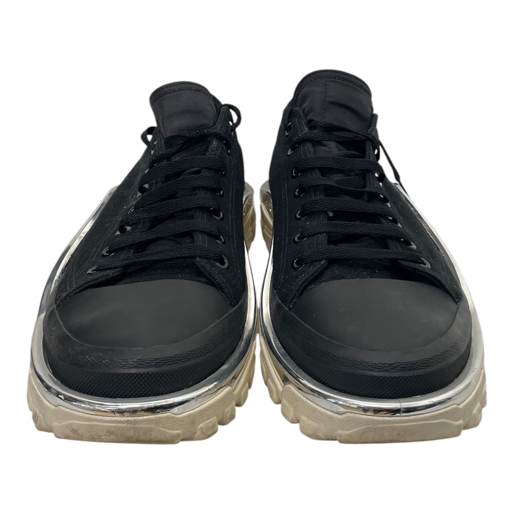 ADIDASX RAF SIMMONS/Low-Sneakers/US 11/Cotton/BLK/SILVER TRIM view 3