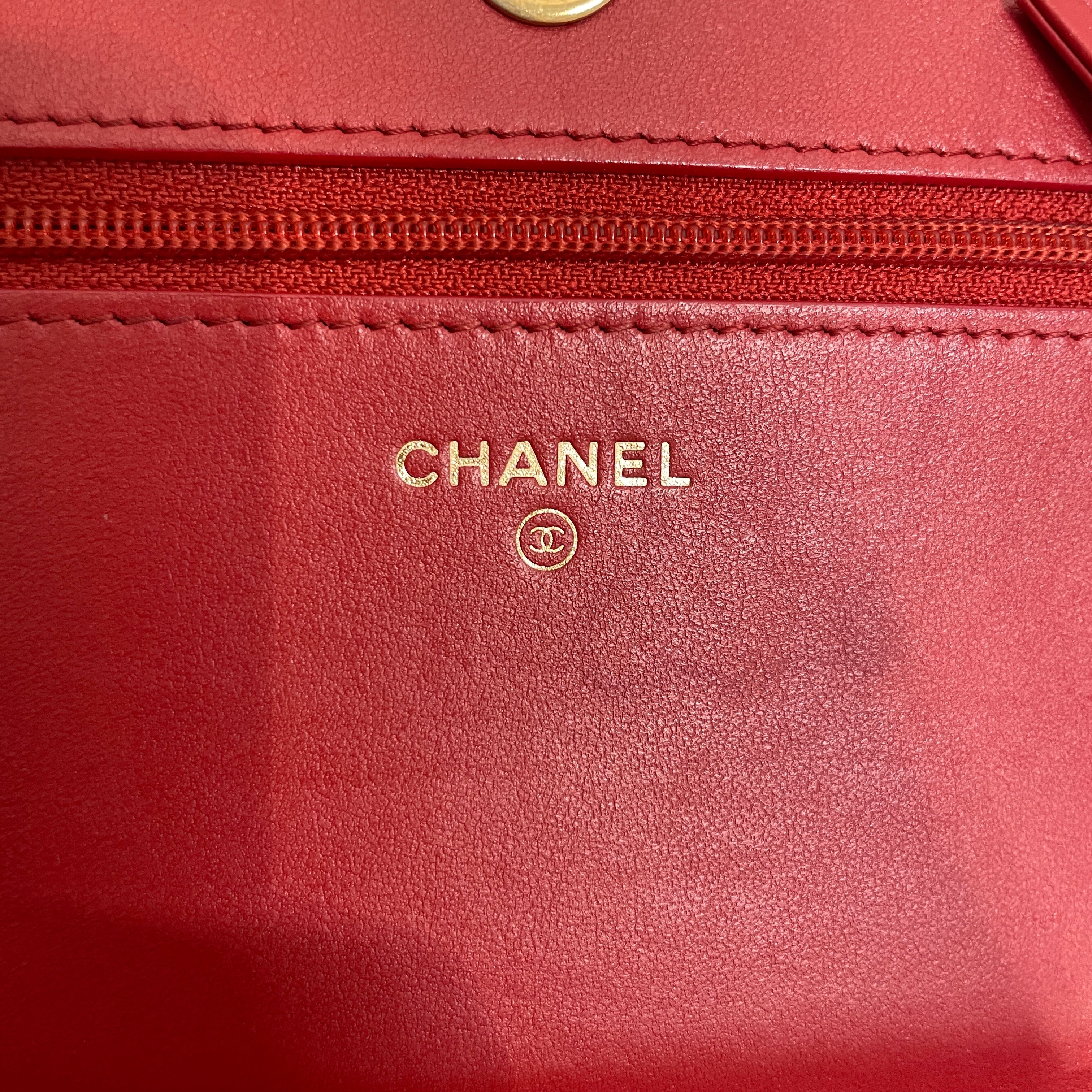 CHANEL/Cross Body Bag/Leather/RED/25217634 ZIG STITCH view 5