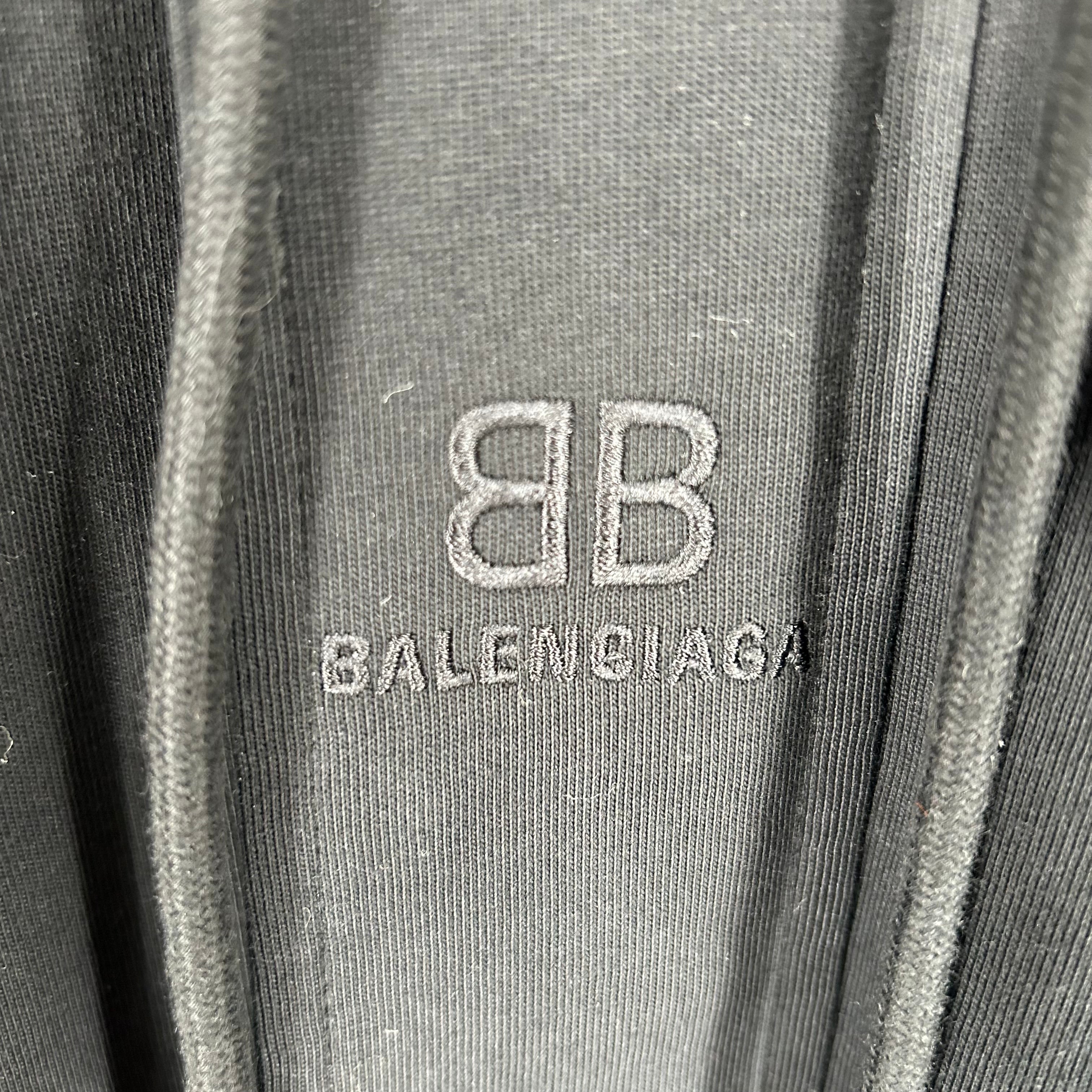 BALENCIAGA/Jacket/S/Cotton/BLK/reverse b hooded parka view 5