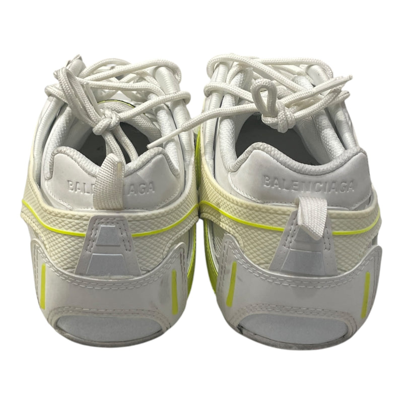 BALENCIAGA/Low-Sneakers/US 10/Leather/WHT/WHT/YEL RUNNER