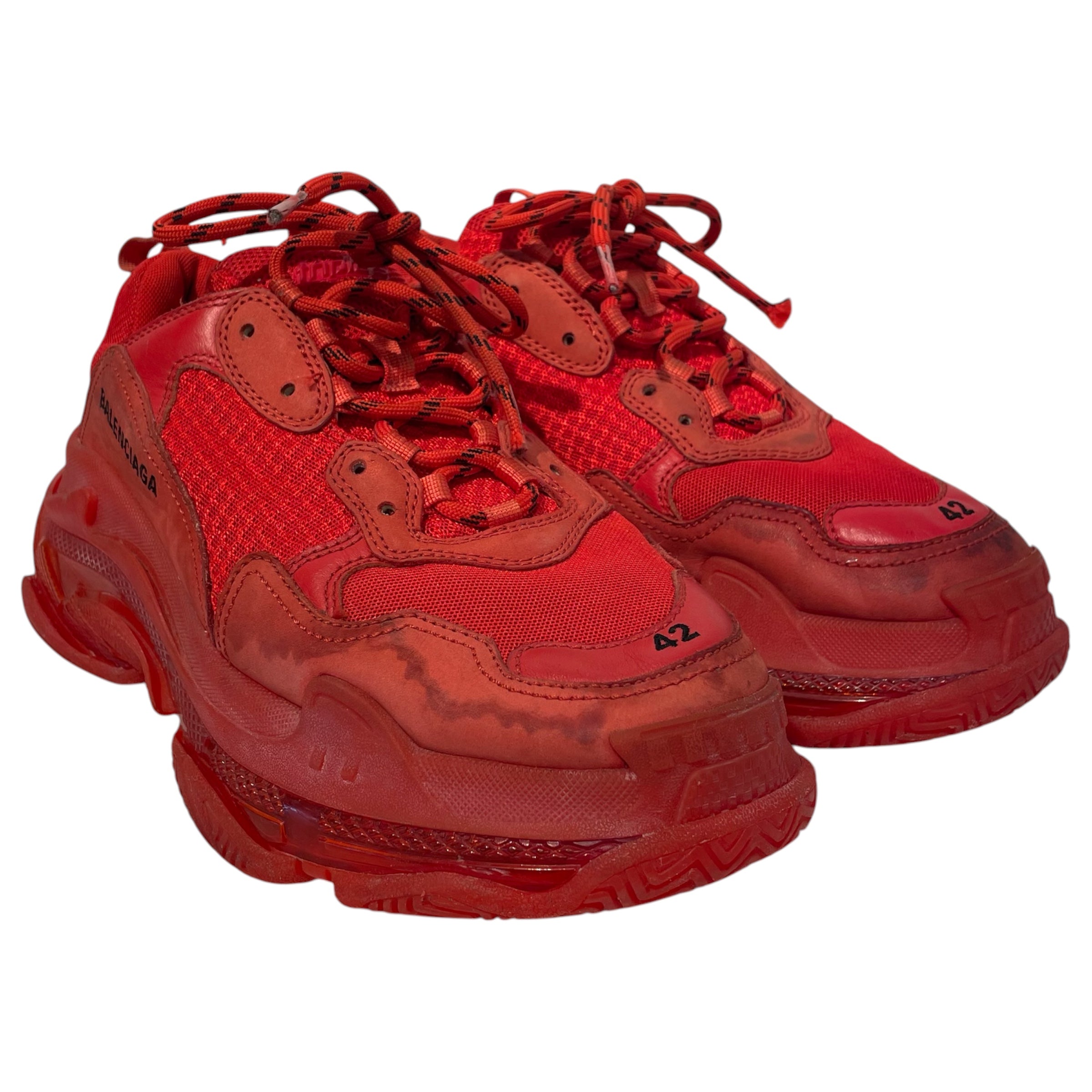 BALENCIAGA/Low-Sneakers/US 9/Nylon/RED/ view 1