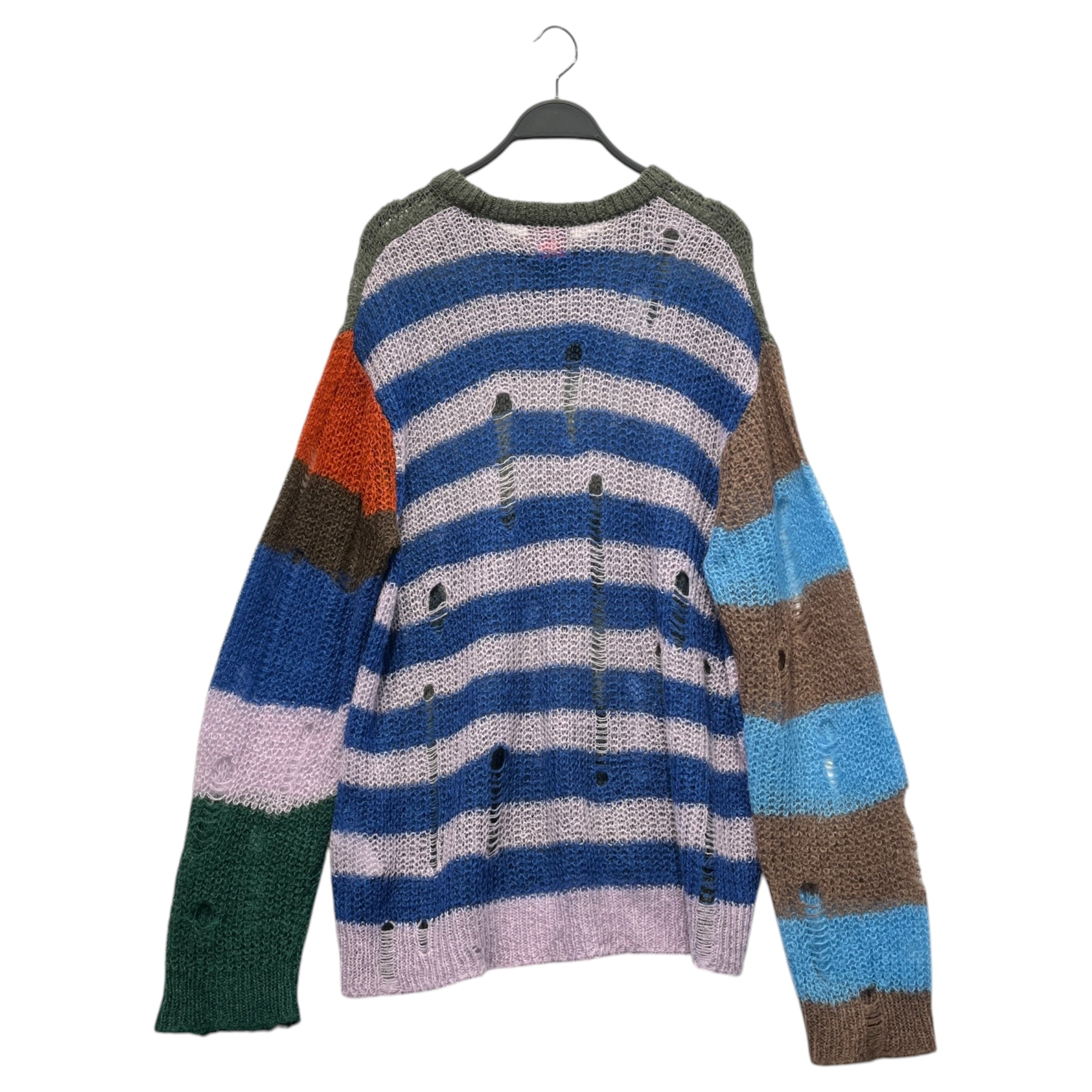 Heaven By Marc Jacobs/Sweater/XL/Stripe/Mohair/MLT/DISTRESS HOLES ALL OVER view 2