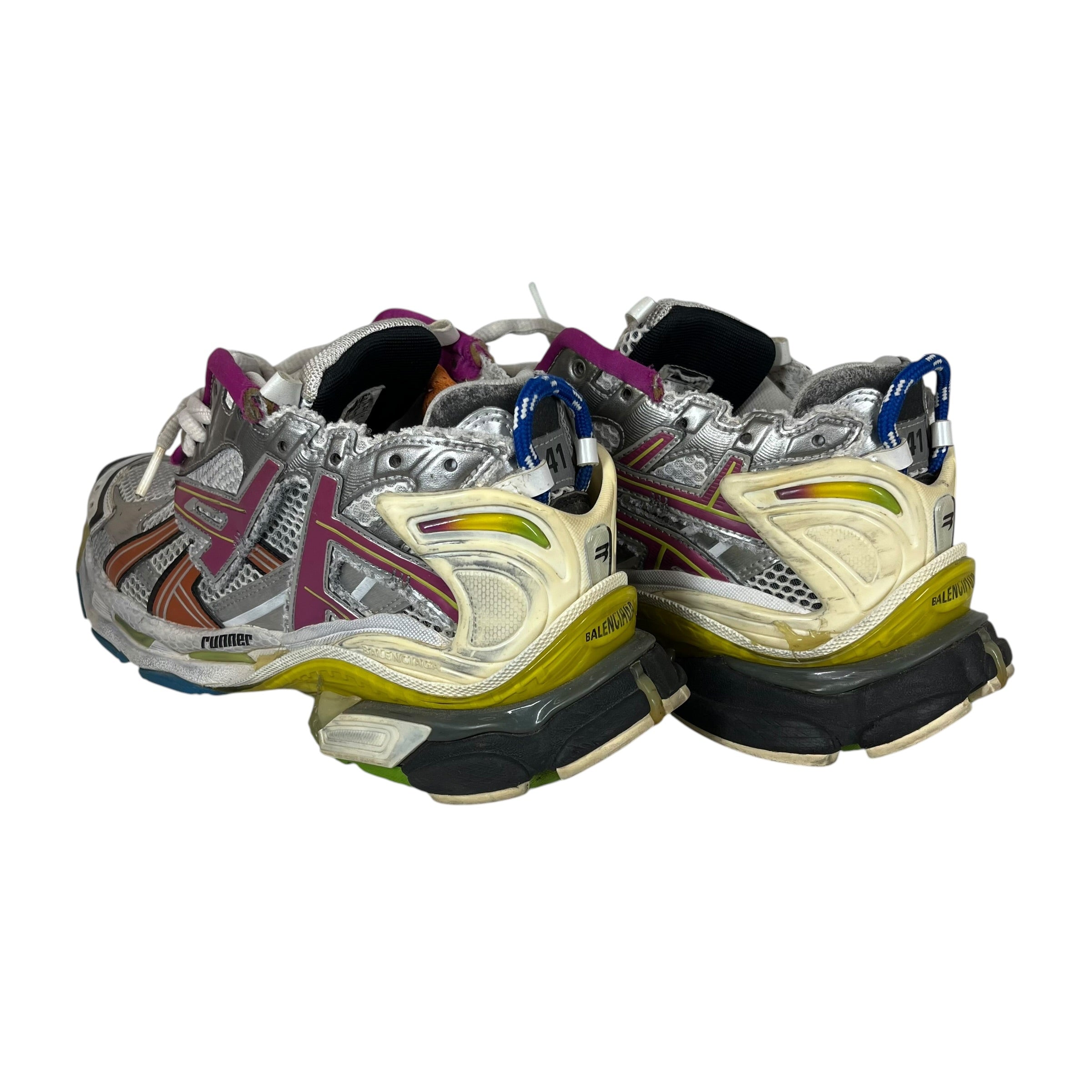 BALENCIAGA/Low-Sneakers/EU 41/Cotton/GRY/Muti Color Runners view 2