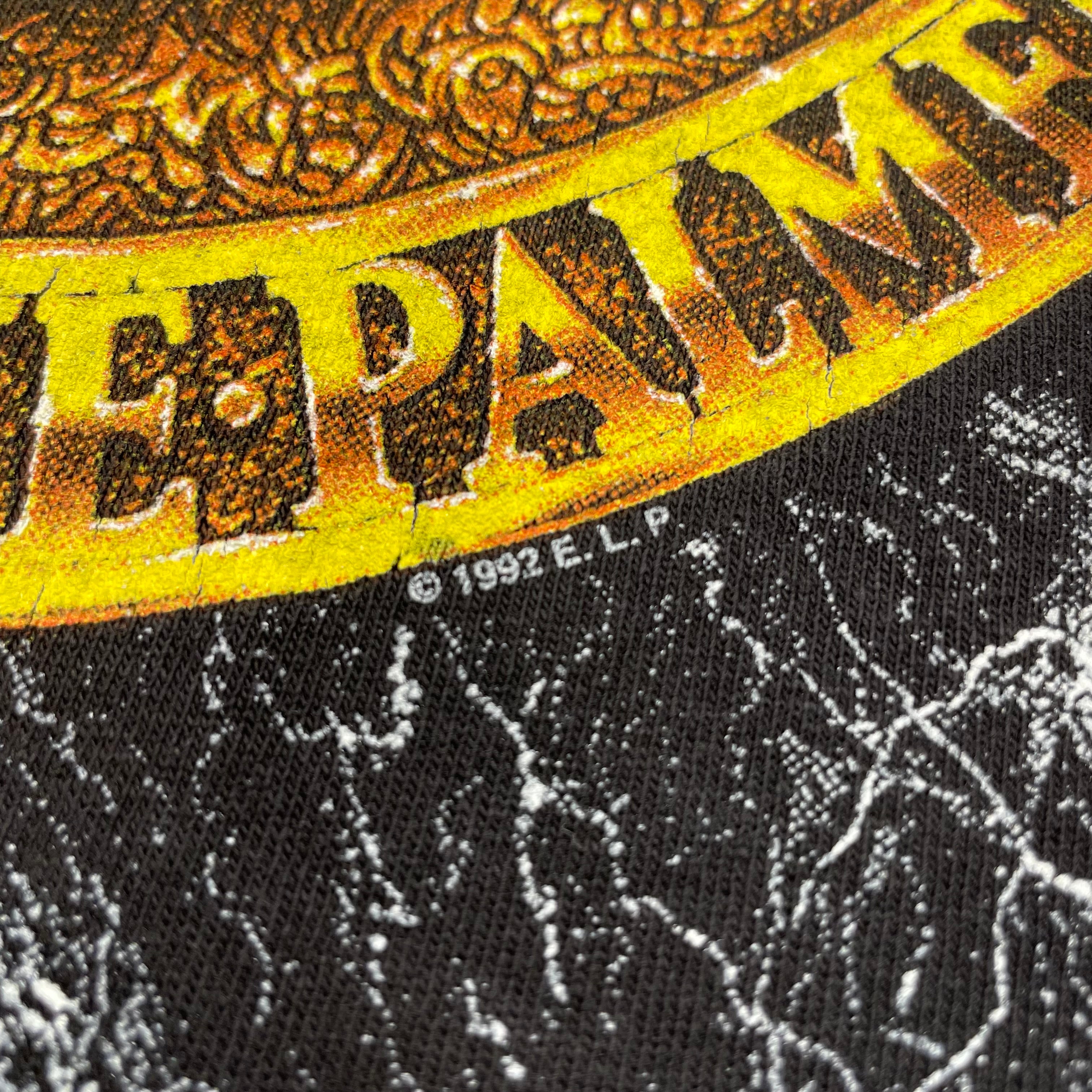 Vintage/T-Shirt/L/Cotton/BLK/All Over Print/93’ Emerson Lake Palmer Tour view 6