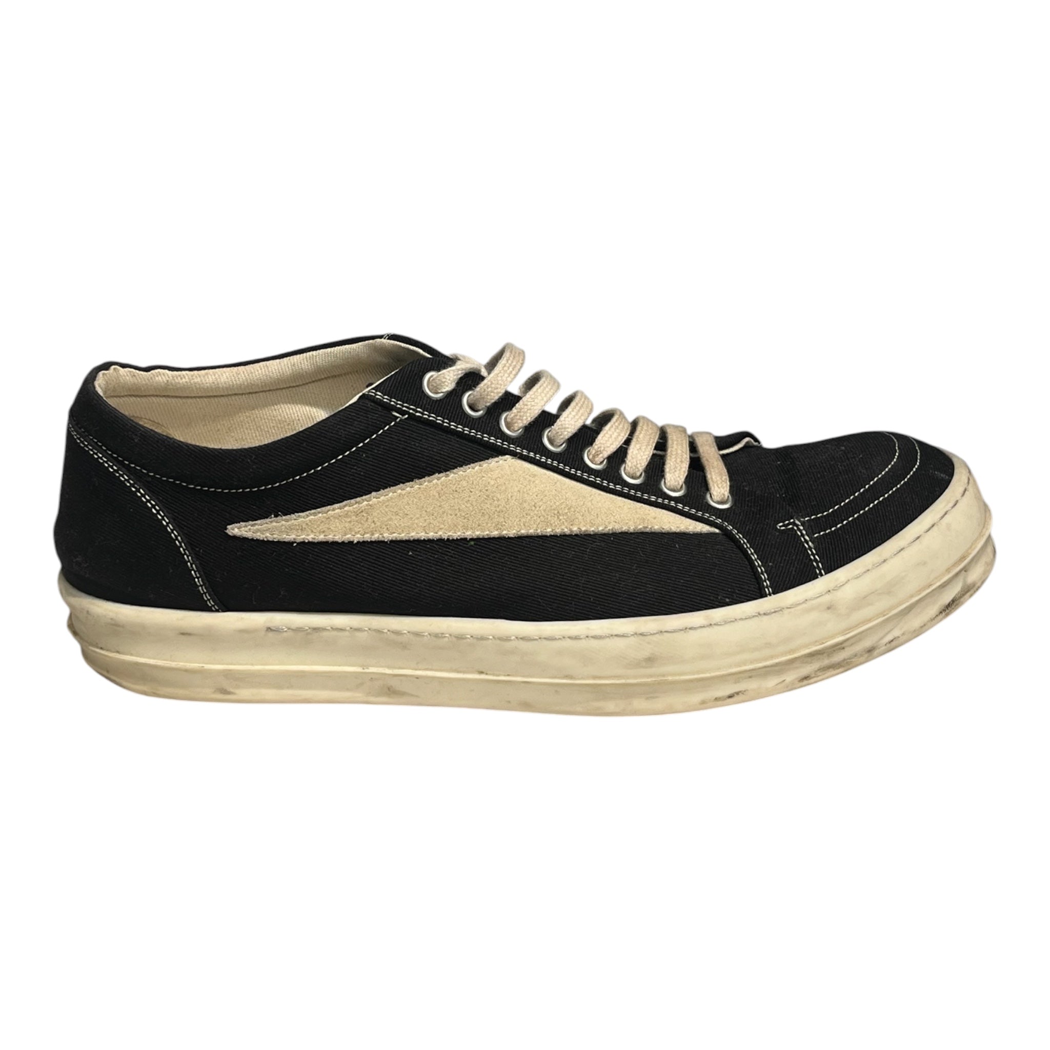 RICK OWENS DRKSHDW/Low-Sneakers/EU 46/BLK/vintage suede detail view 4