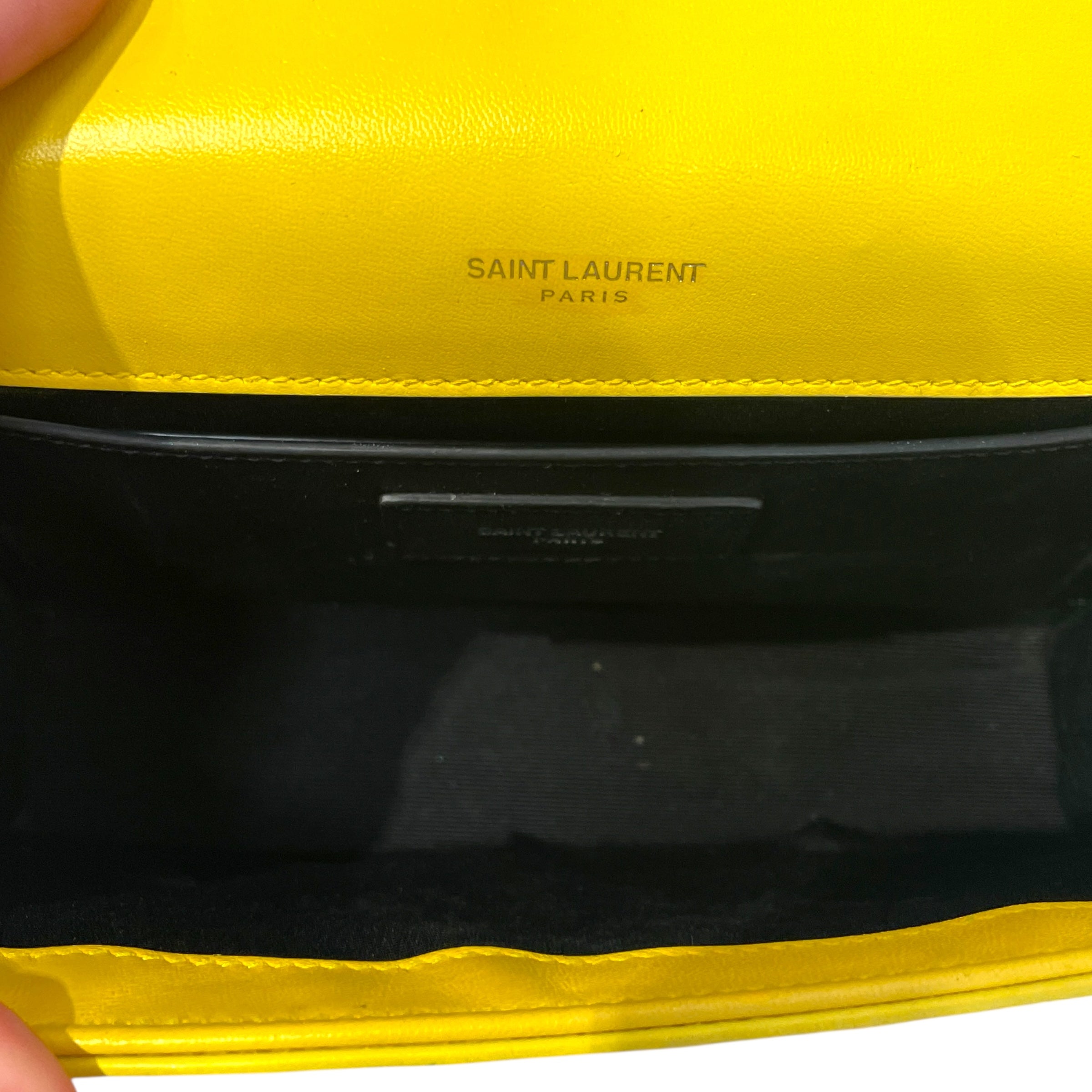 SAINT LAURENT/Cross Body Bag/Leather/YEL/Ostritch Kate view 5