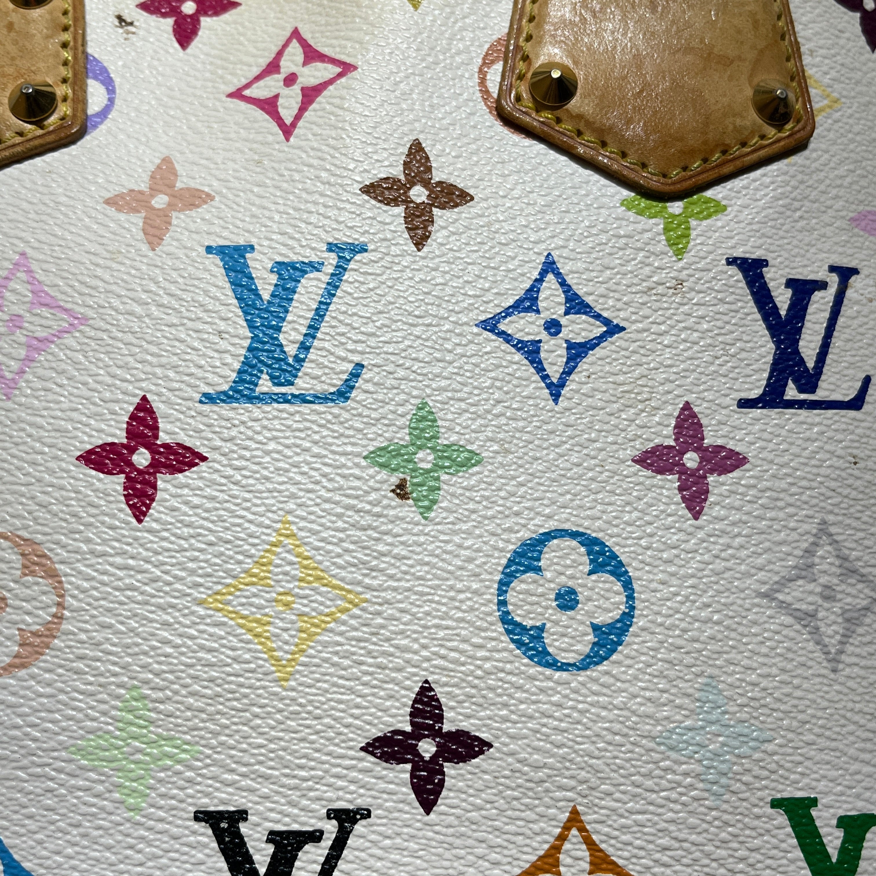 LOUIS VUITTON/Hand Bag/Monogram/Leather/WHT/Multicolore Alma Studs view 8
