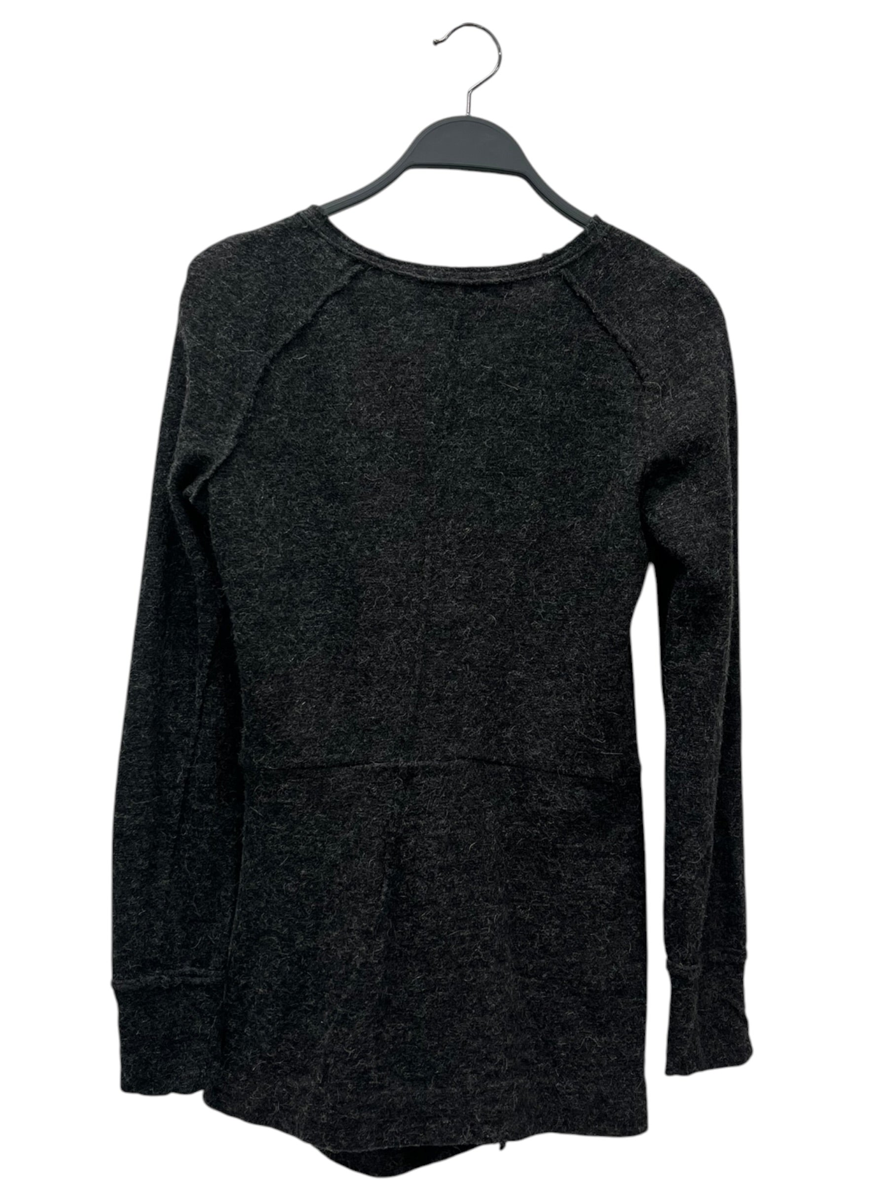 ISABEL MARANT/LS Blouse/2/Wool/GRY/WOOL ZIP UP view 2