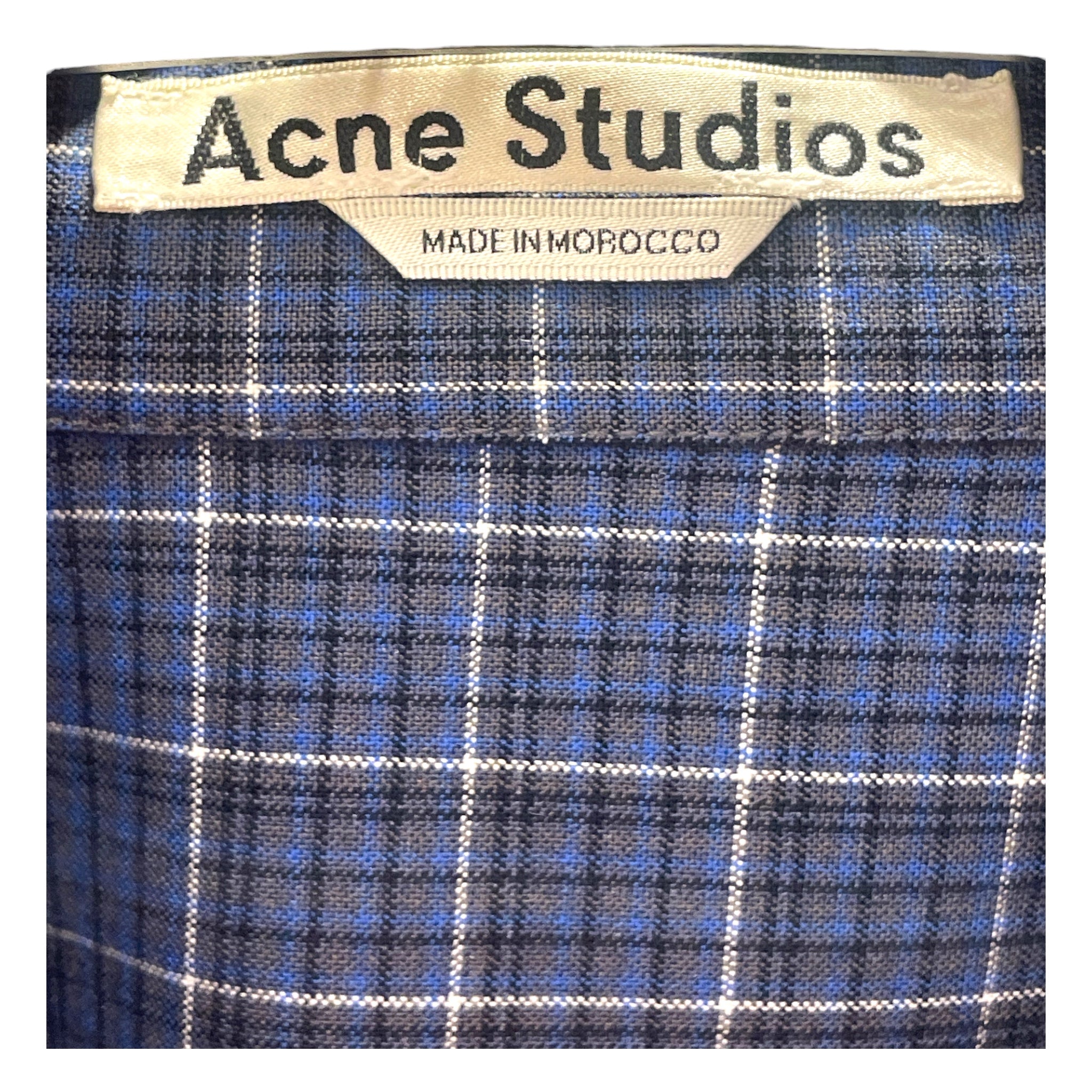 Acne Studios/LS Shirt/40/BLU/Plaid/ view 3