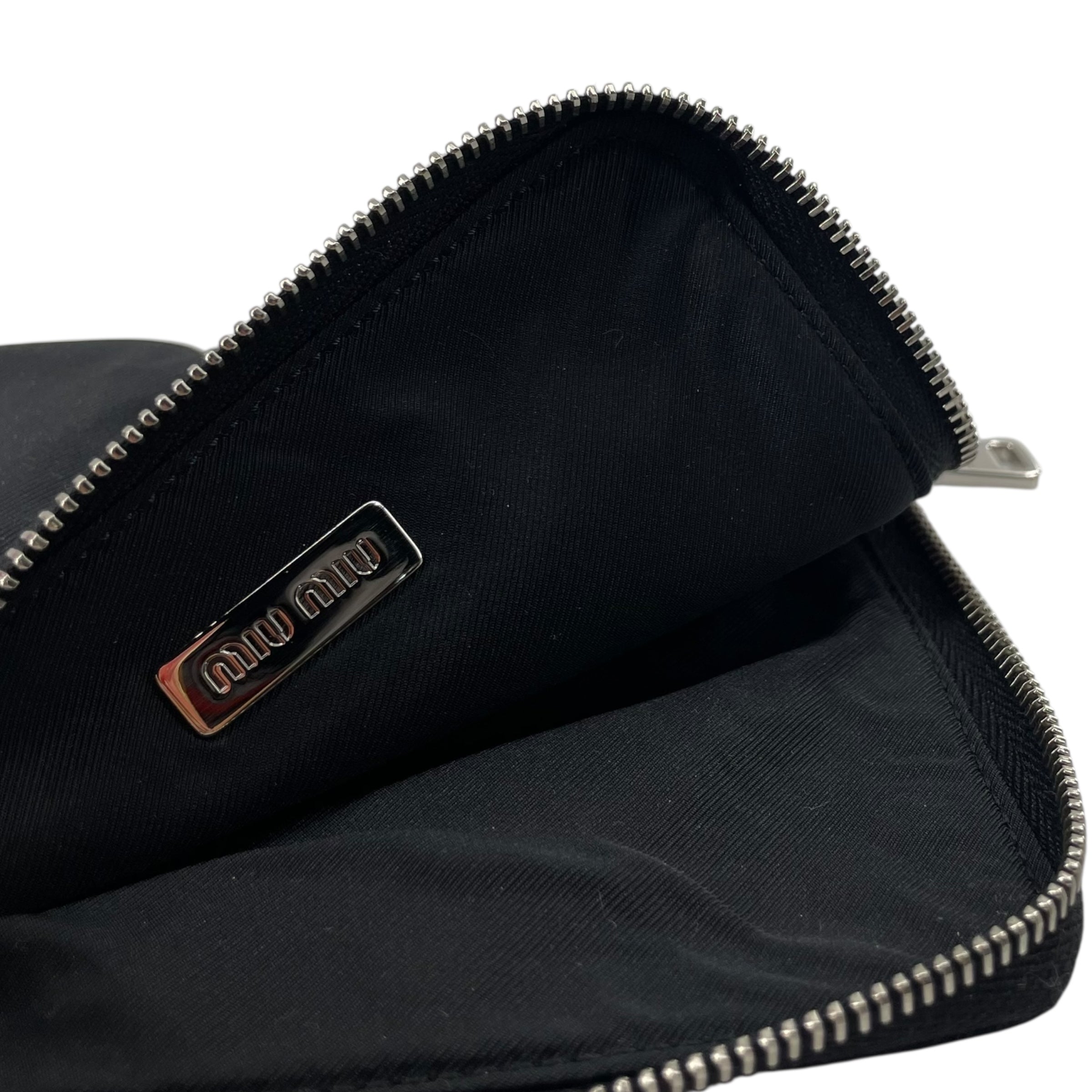 MIU MIU/Coin Wallet/Nylon/BLK/ZIP POUCH WT LOGO TAG view 5