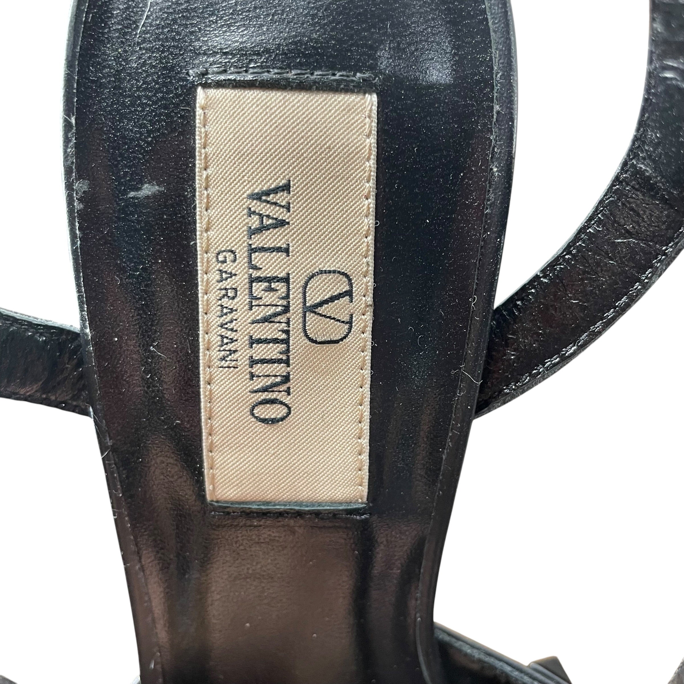 VALENTINO/Heels/EU 37/Leather/BLK/rockstud view 4