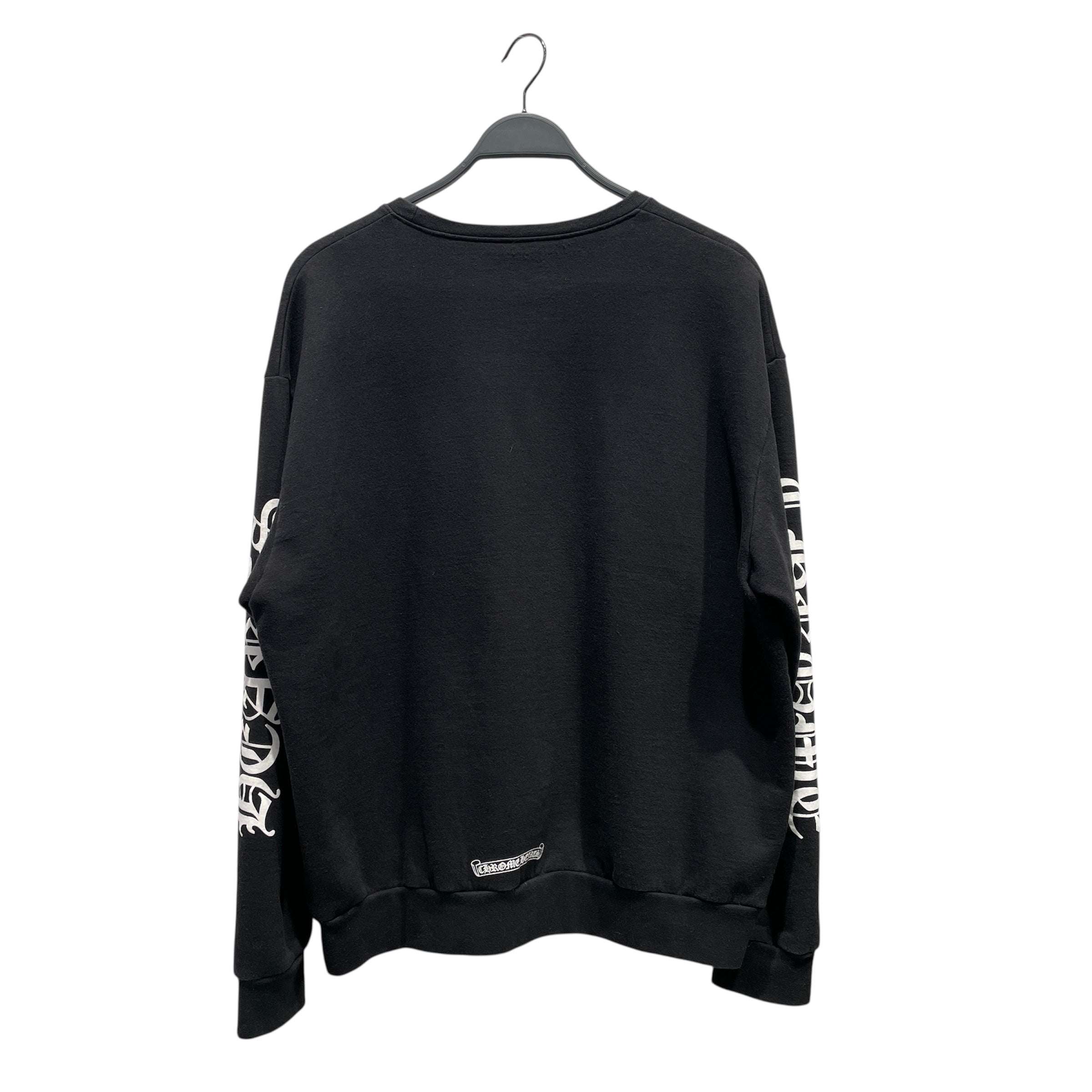 CHROME HEARTS/Sweatshirt/M/Cotton/BLK/Neck spell out view 2