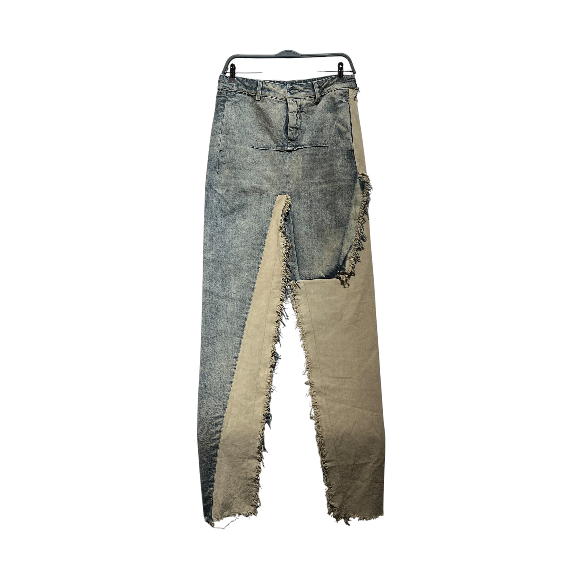 Rick Owens/Long Skirt/26/Denim/IDG/DISTRESSED + PATCHWORK view 1