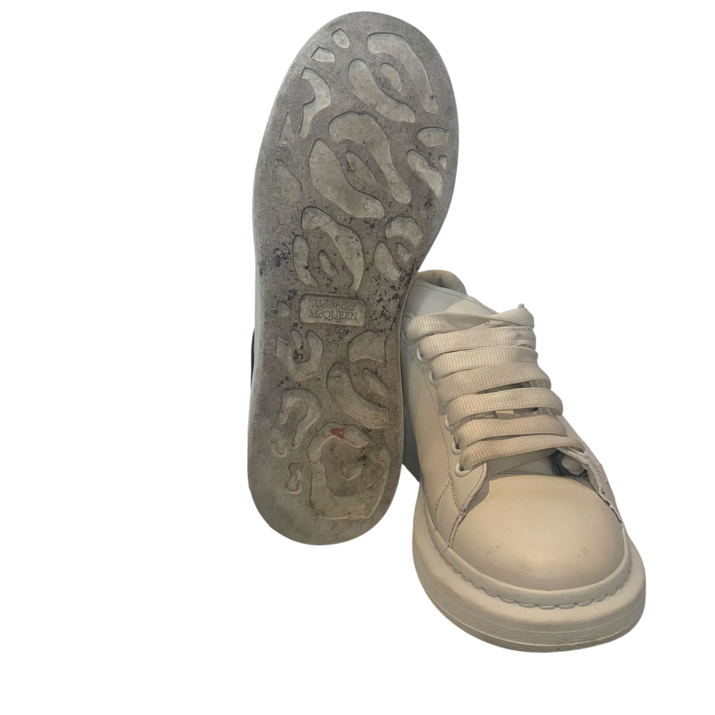 Alexander McQueen/Low-Sneakers/EU 41/Leather/WHT/OVERSIZED view 4