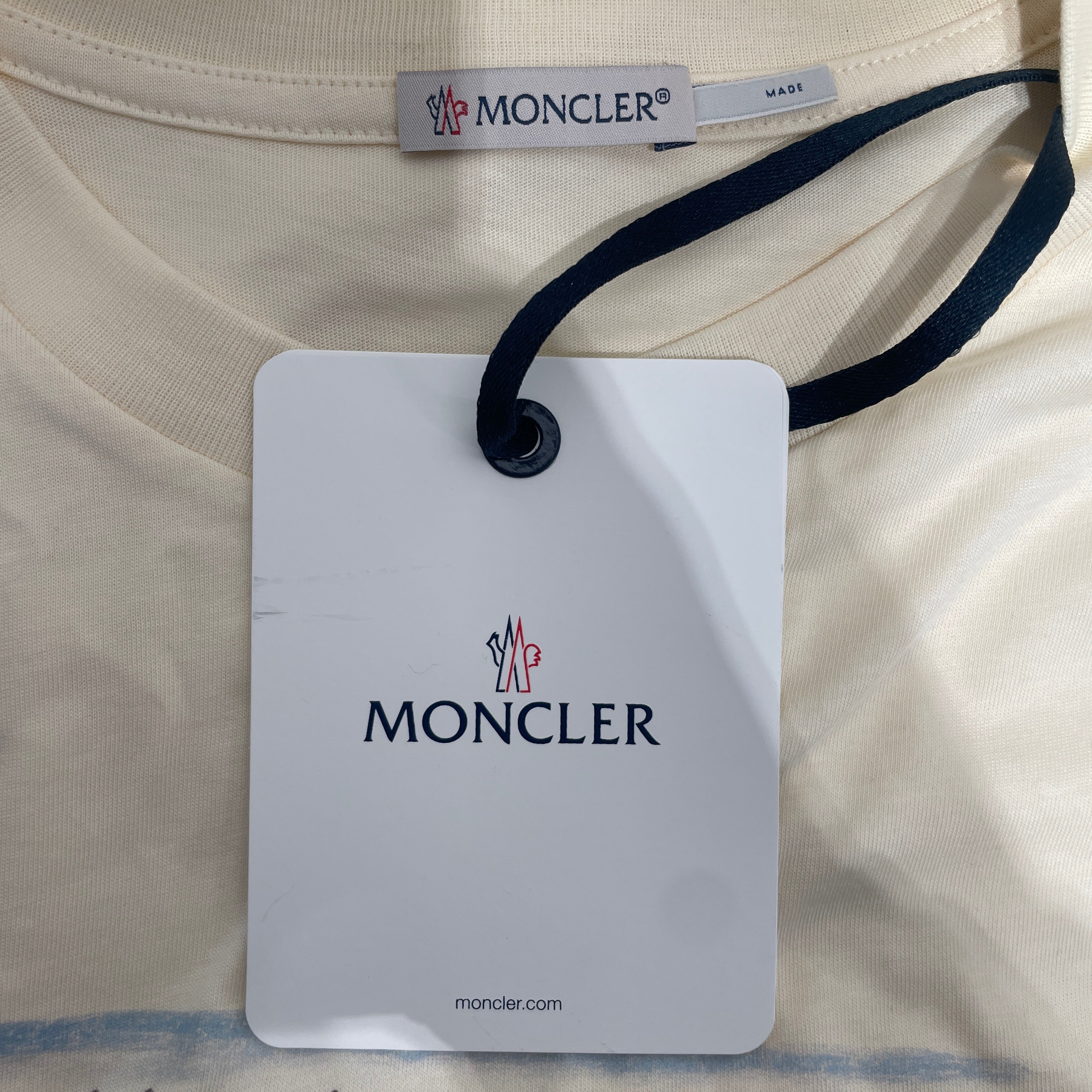MONCLER/T-Shirt/M/Cotton/WHT/ view 3