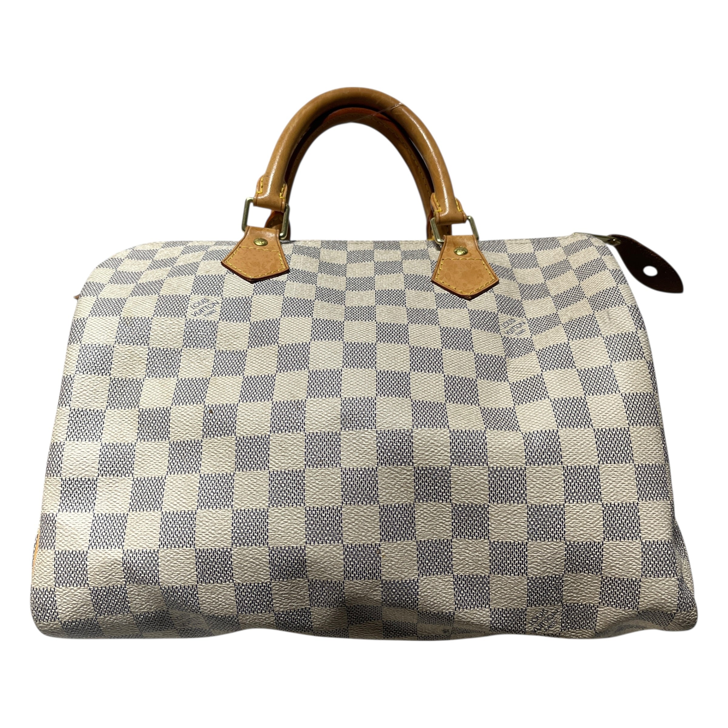 LOUIS VUITTON/Boston Bag/All Over Print/Leather/WHT/Damier Azur Speedy 25 view 1