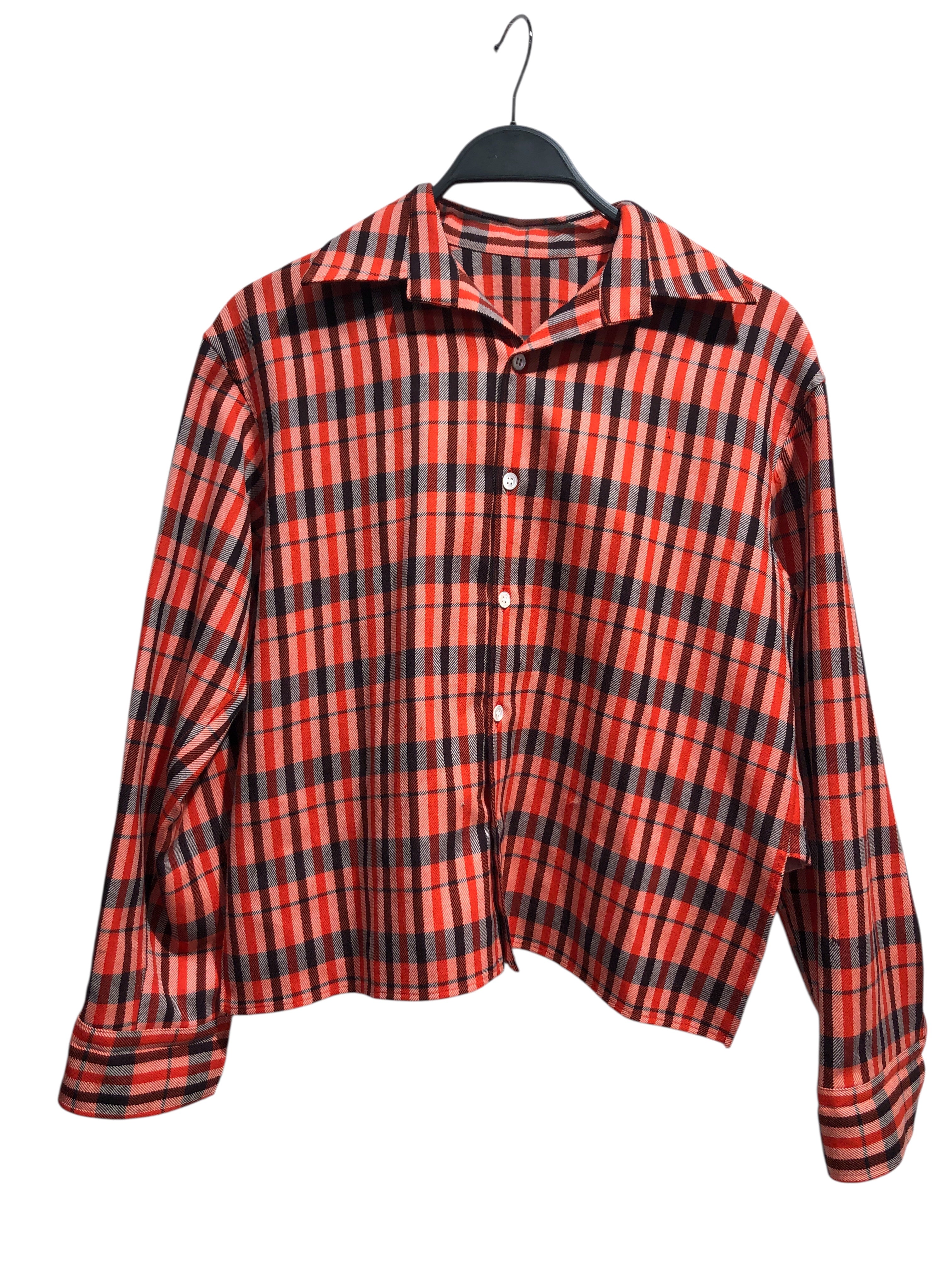 YOHJI YAMAMOTO/Flannel Shirt/3/Denim/ORN/ view 1