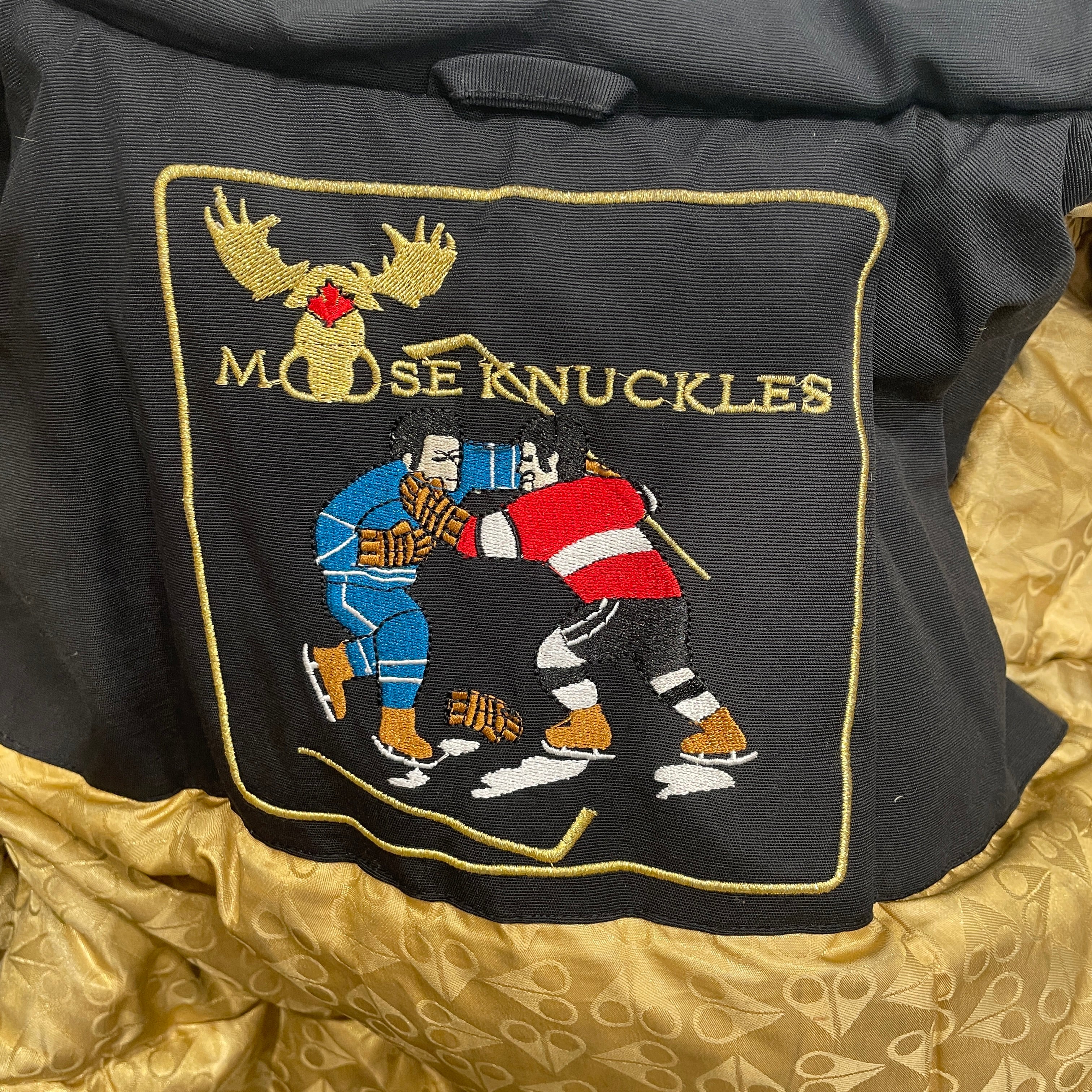 MOOSE KNUCKLES/Puffer Jkt/M/Nylon/BLK/GOLD LINED PUFFER LONG COAT view 3