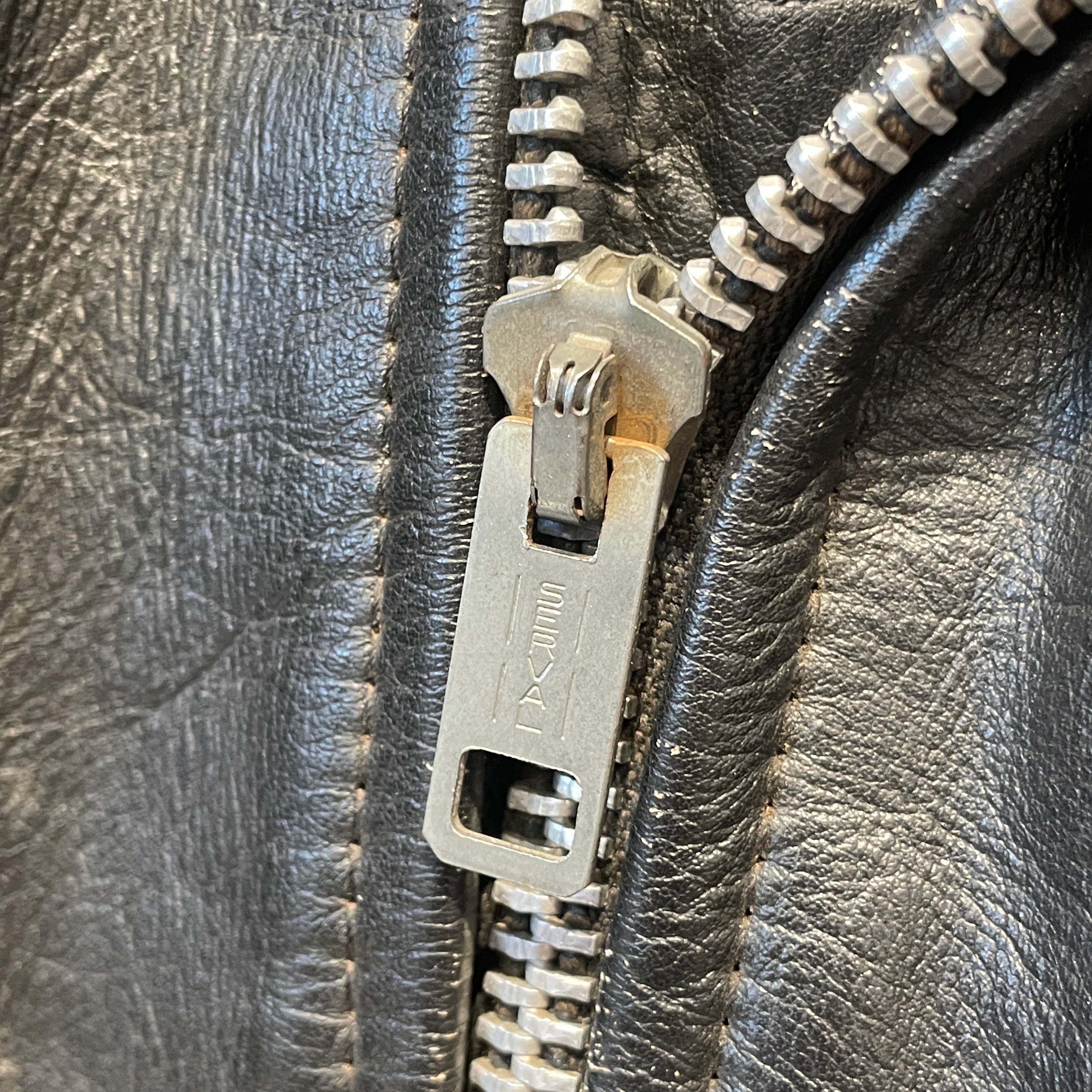 Vintage/Leather Jkt/Leather/BLK/60s SERVAL ZIPPER LEATHER JKT view 2